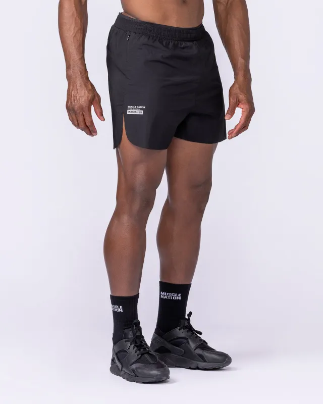 Compete 3" Run Shorts - Black sold by Muscle Nation