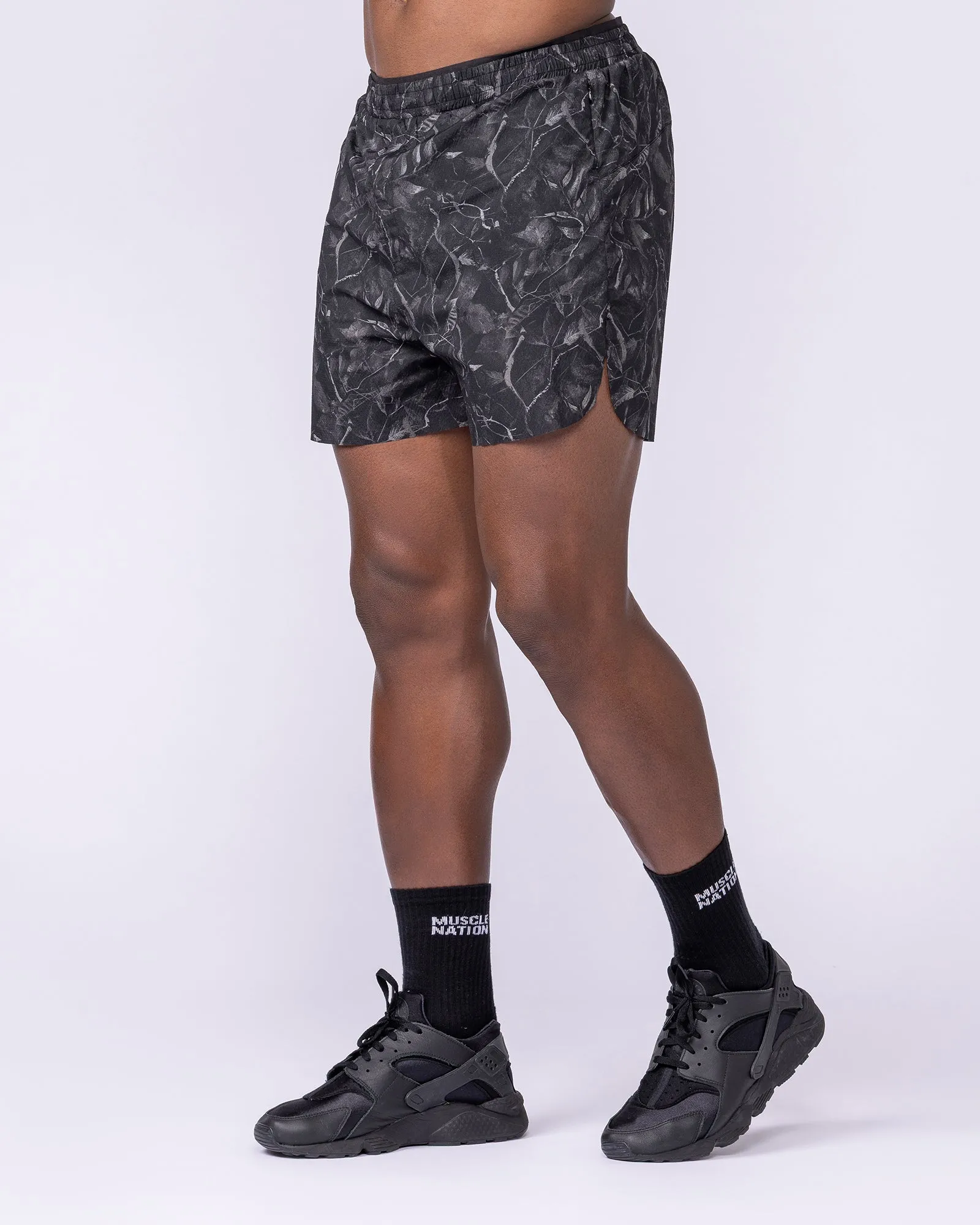 Compete 3" Run Shorts - Tree Camo Monochrome sold by Muscle Nation product image thumbnail 4