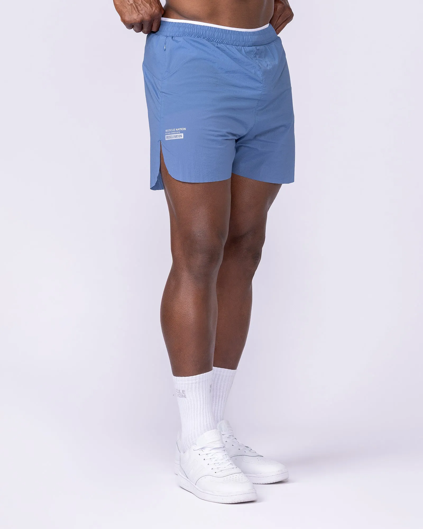 Compete 3" Run Shorts - Pacific sold by Muscle Nation