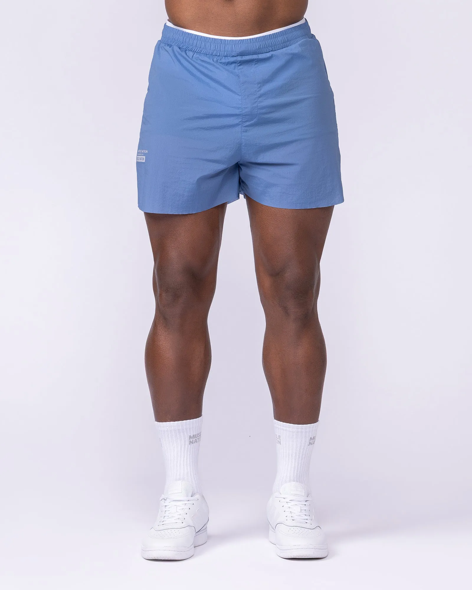 Compete 3" Run Shorts - Pacific sold by Muscle Nation product image thumbnail 4