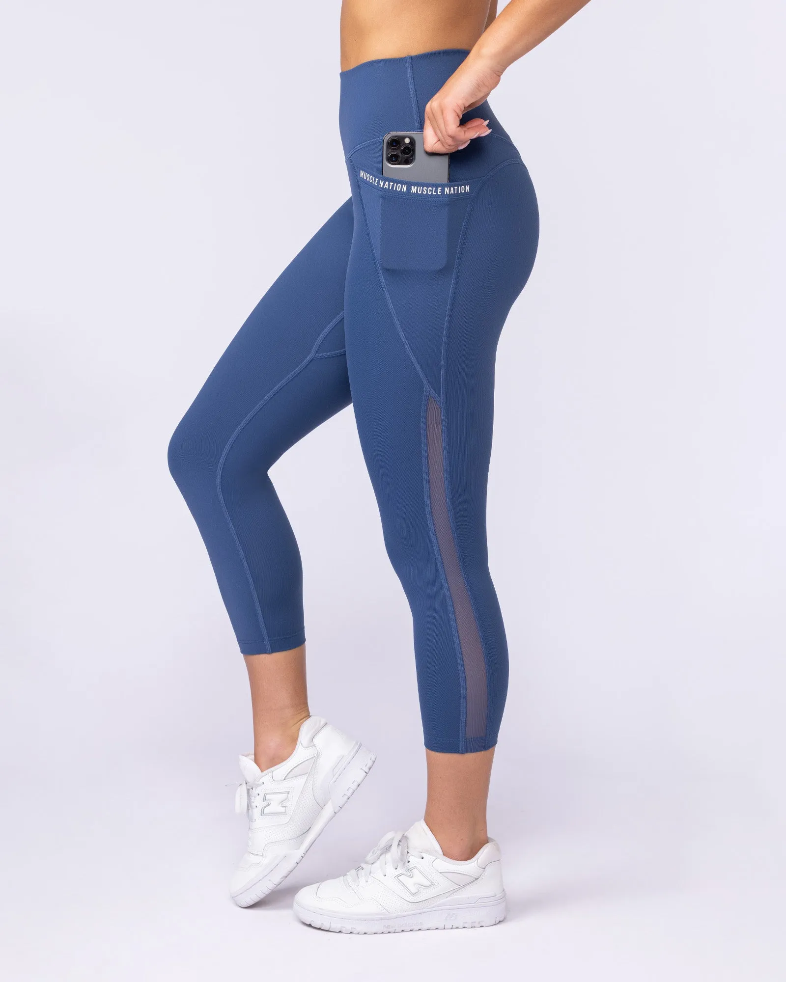 Illusion Signature Pocket 7/8 Leggings - Atlantis sold by Muscle Nation product image thumbnail 2