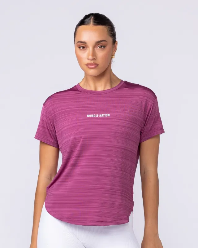 Ignite Training Tee - Raspberry Quartz sold by Muscle Nation