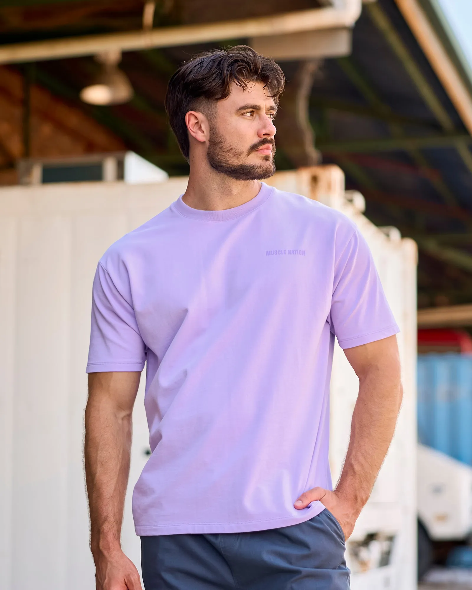 Essential Regular Fit Tee - Lavender sold by Muscle Nation