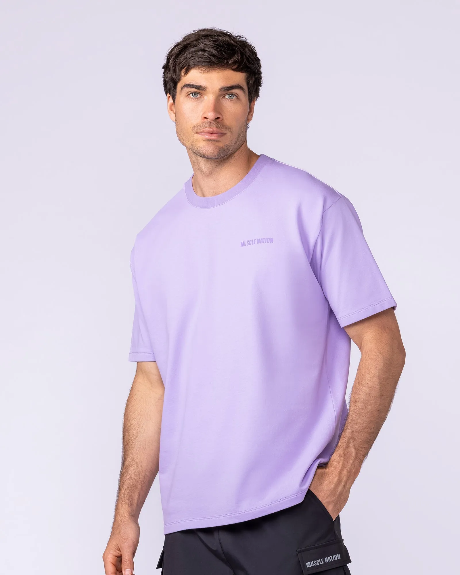 Essential Regular Fit Tee - Lavender sold by Muscle Nation product image thumbnail 4