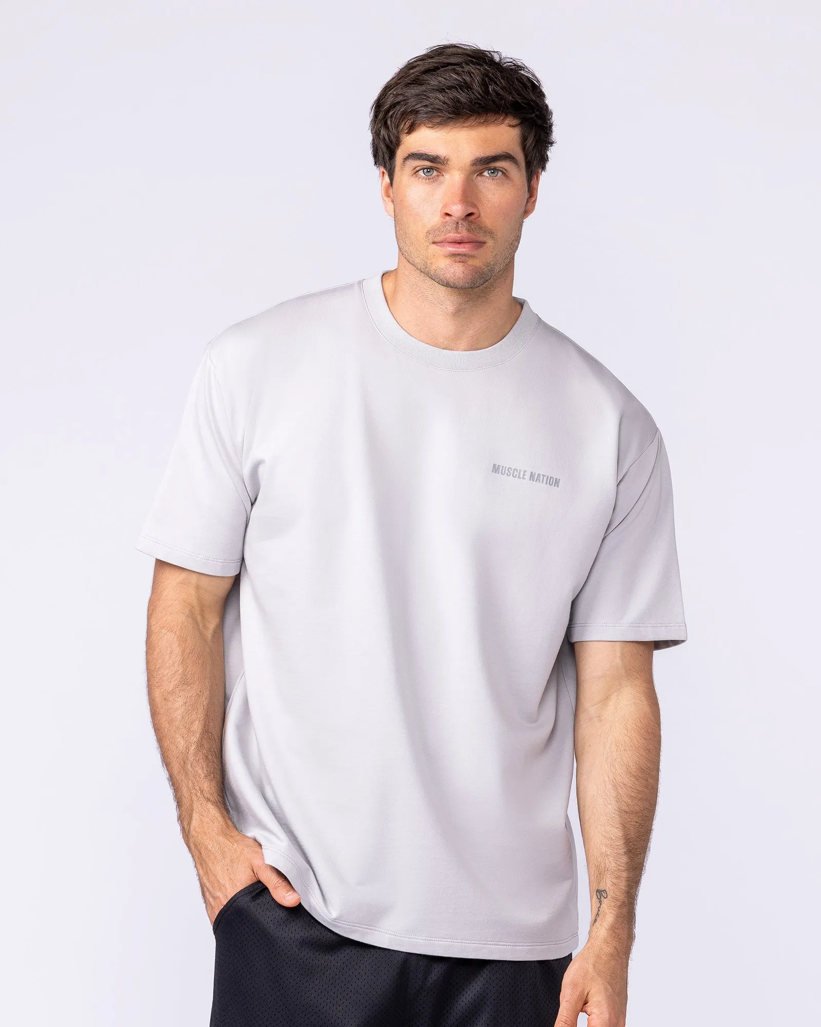 Essential Regular Fit Tee - Quiet Grey sold by Muscle Nation