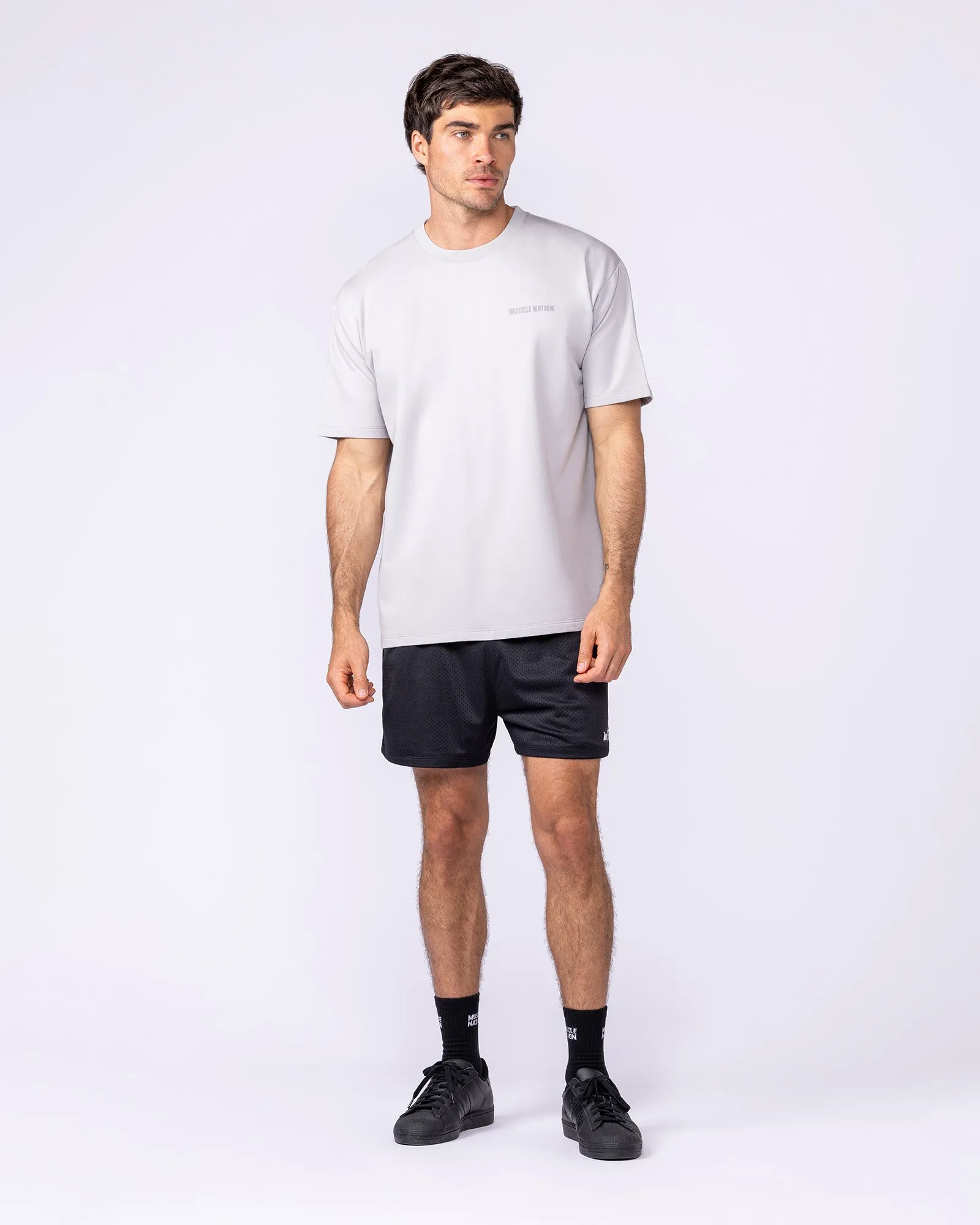 Essential Regular Fit Tee - Quiet Grey sold by Muscle Nation product image thumbnail 5