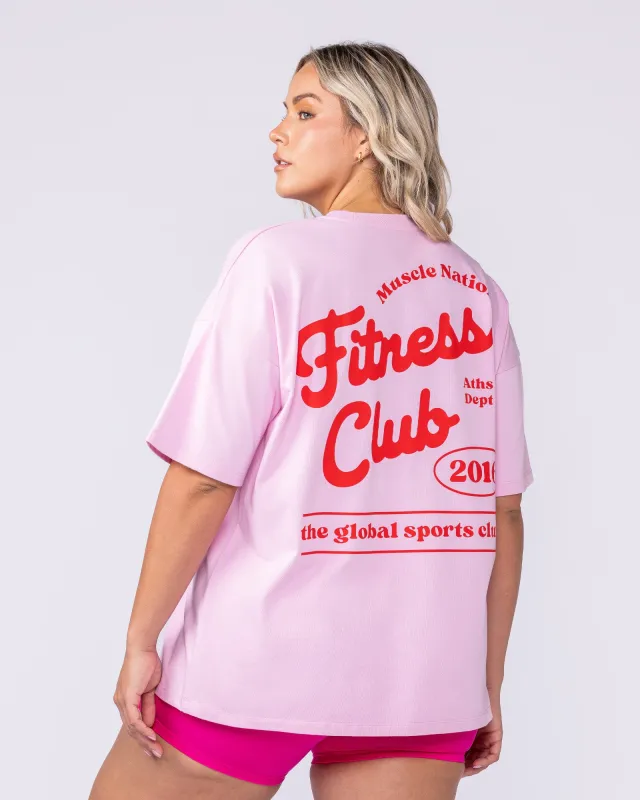 Fizz Oversized Tee - Shell Pink sold by Muscle Nation