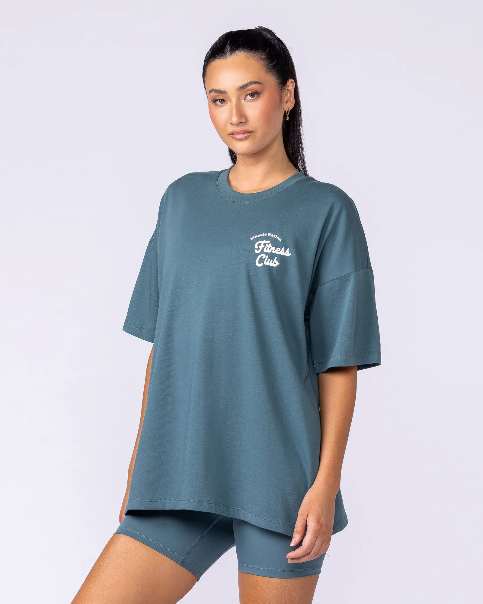 Fizz Oversized Tee - Jaded sold by Muscle Nation product image thumbnail 3