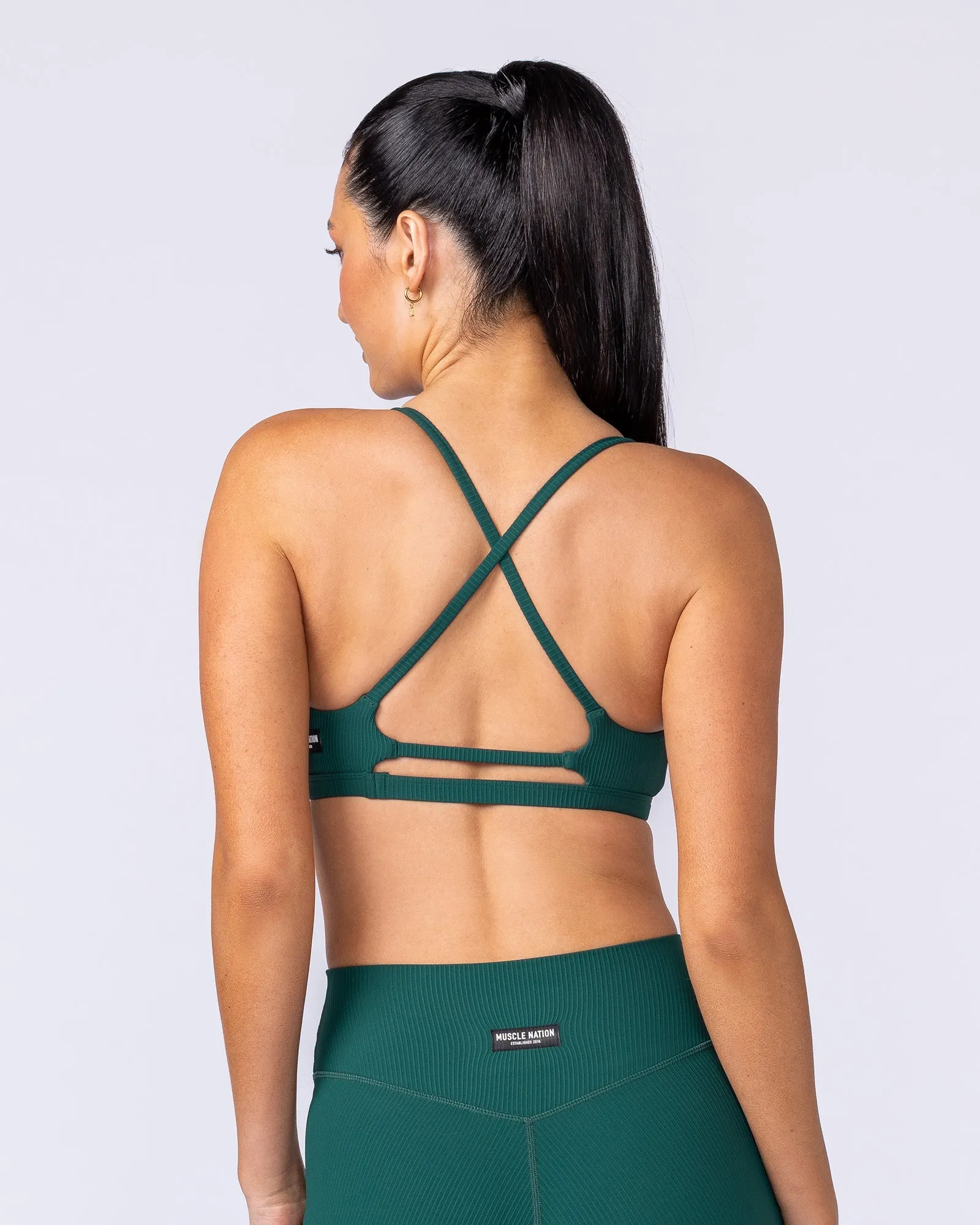 Fantasy Rib Bralette - Evergreen sold by Muscle Nation product image thumbnail 4