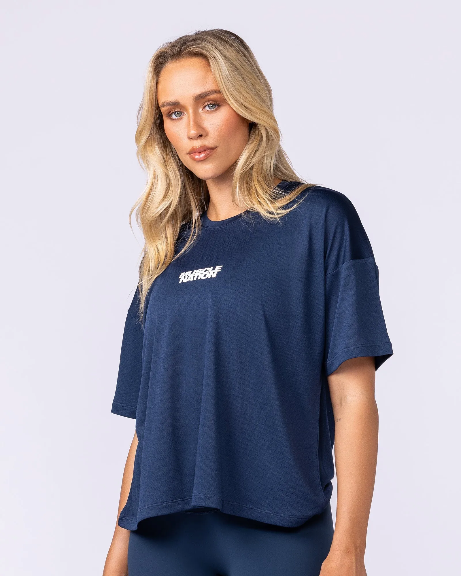Boxy Training Tee - Navy sold by Muscle Nation product image thumbnail 3