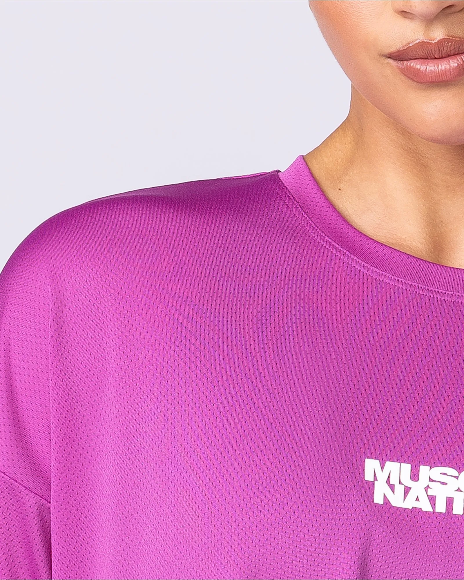 Boxy Training Tee - Radiant Orchid sold by Muscle Nation product image thumbnail 2