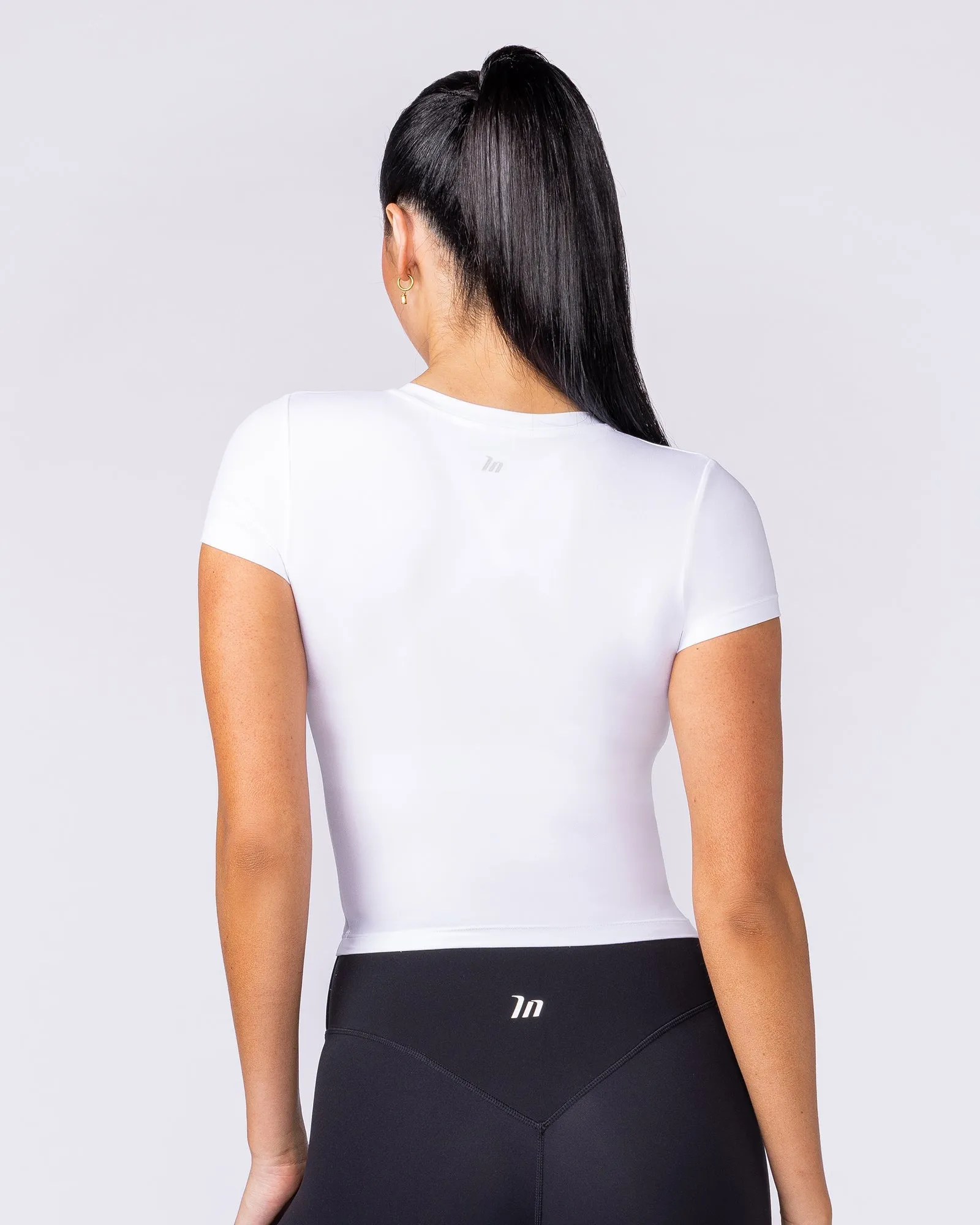 Essential Cropped Tee - White sold by Muscle Nation product image thumbnail 4