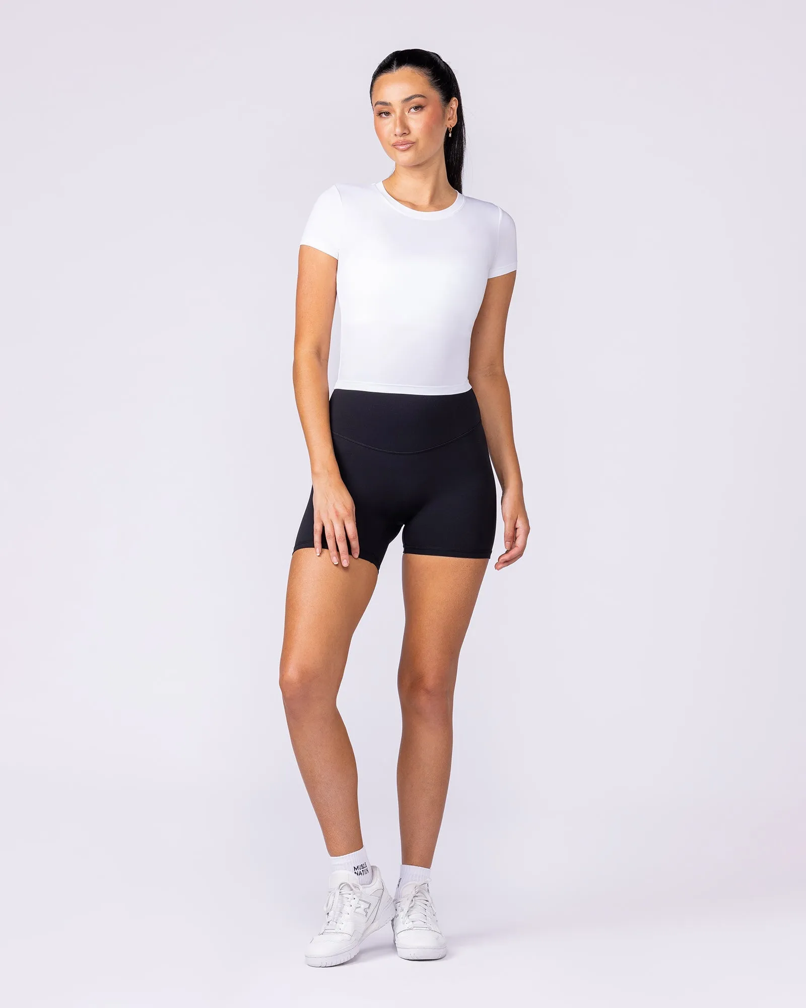 Essential Cropped Tee - White sold by Muscle Nation product image thumbnail 5
