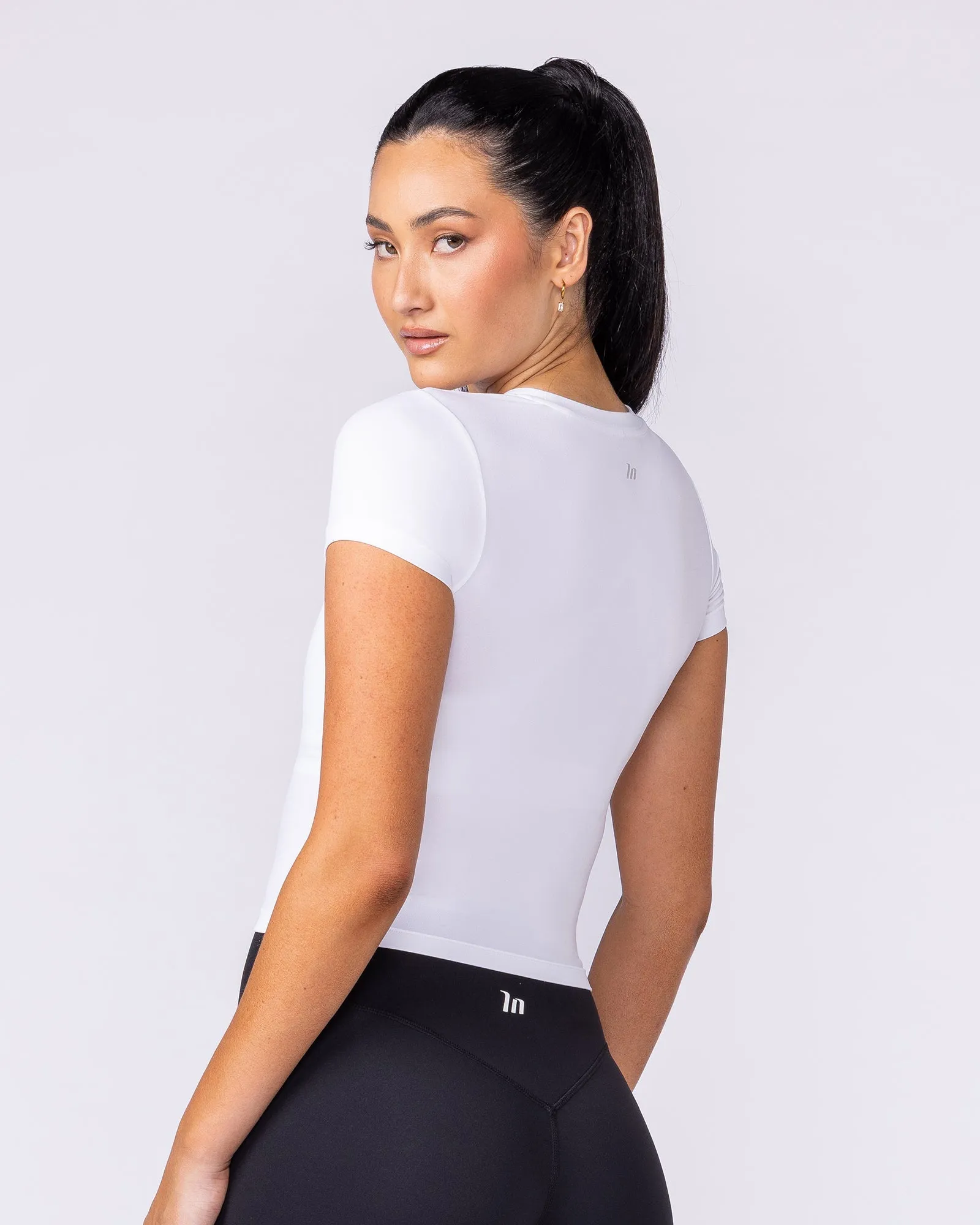 Essential Cropped Tee - White sold by Muscle Nation product image thumbnail 2