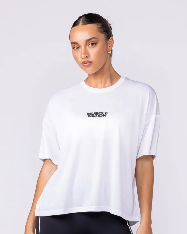 Boxy Training Tee - White sold by Muscle Nation