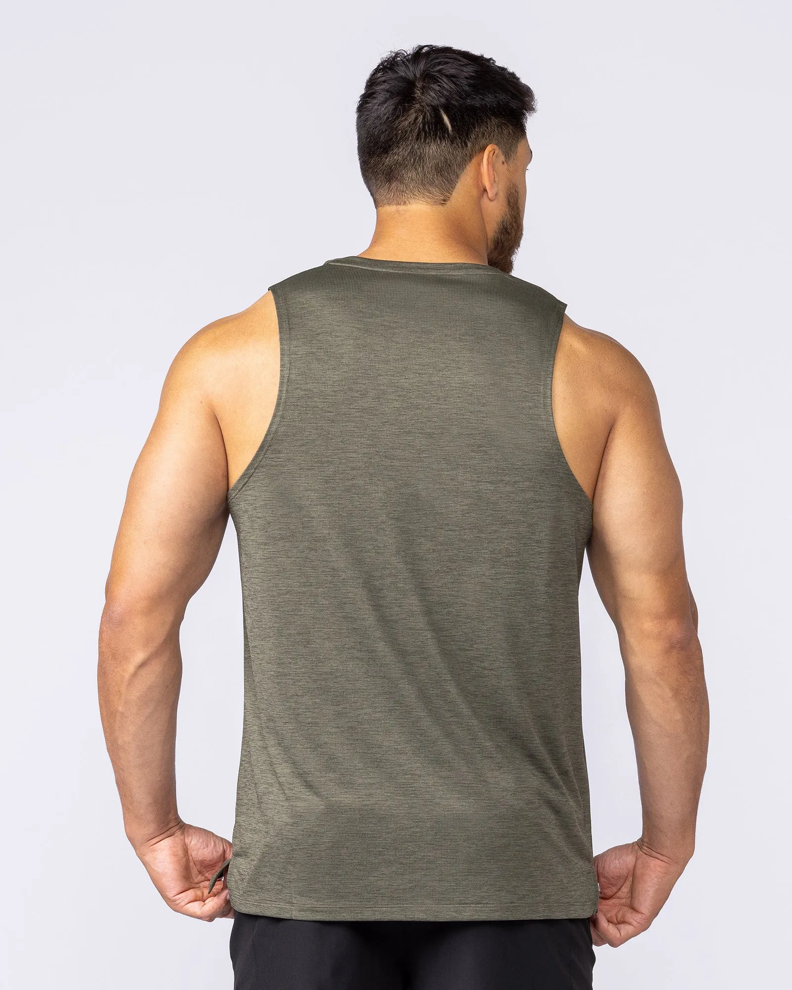 Aero Active Tank - Dark Khaki sold by Muscle Nation product image thumbnail 5