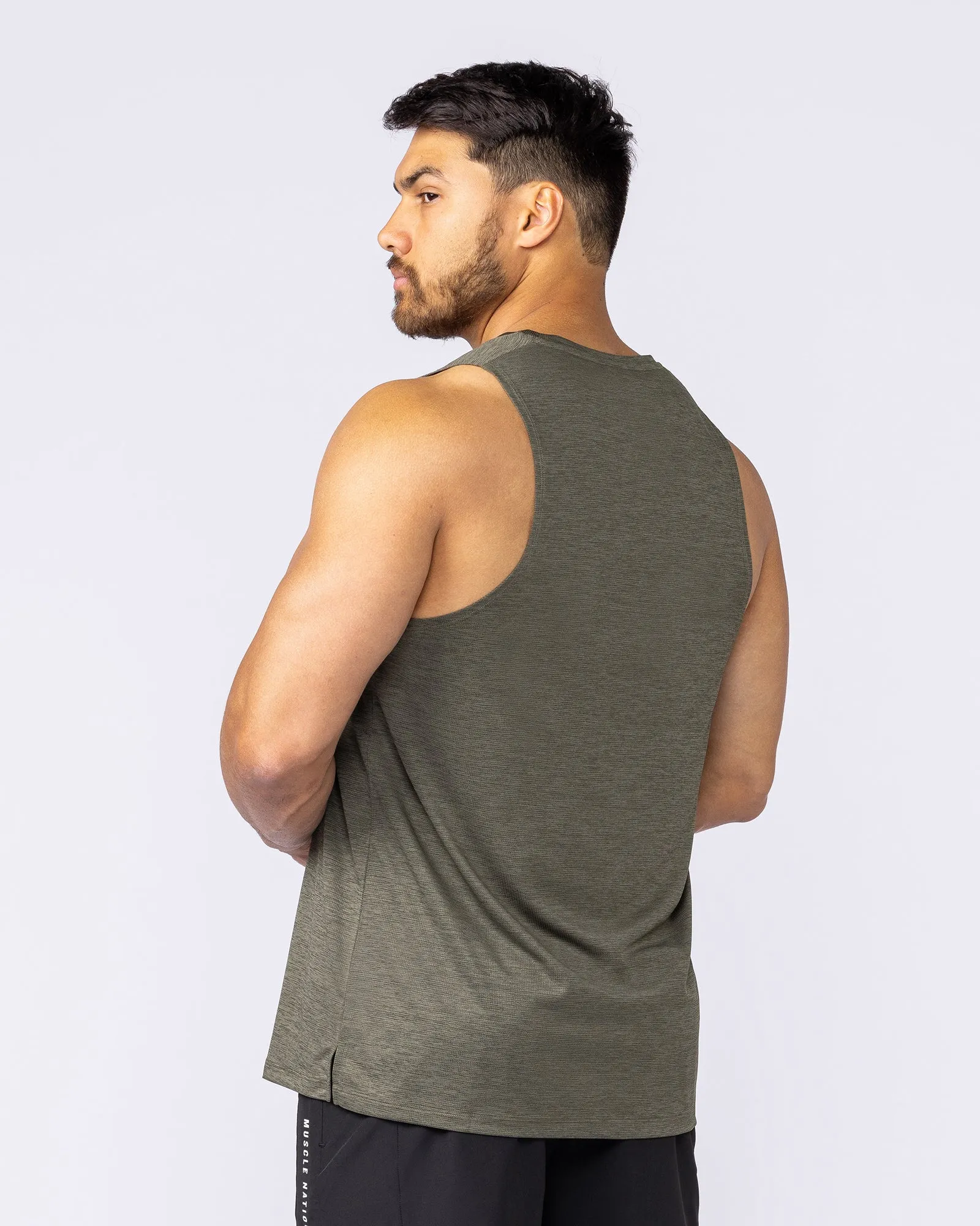 Aero Active Tank - Dark Khaki sold by Muscle Nation product image thumbnail 3
