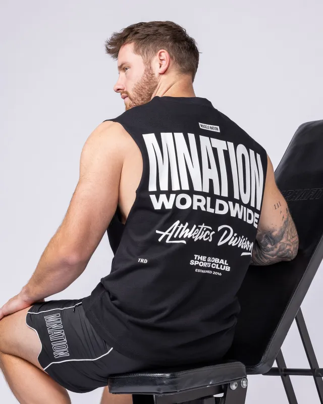 Athletic Division Muscle Tank - Black sold by Muscle Nation