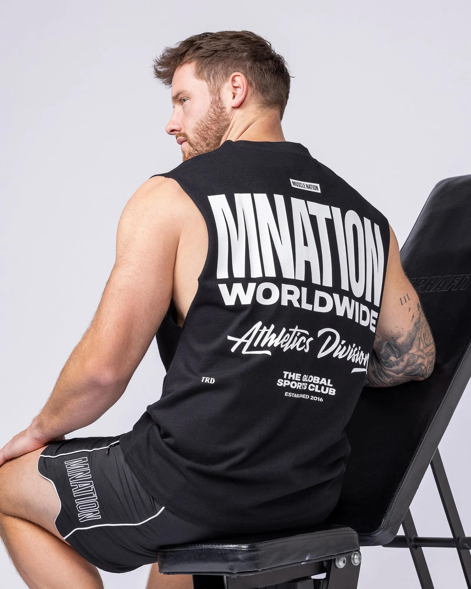 Athletic Division Muscle Tank - Black sold by Muscle Nation