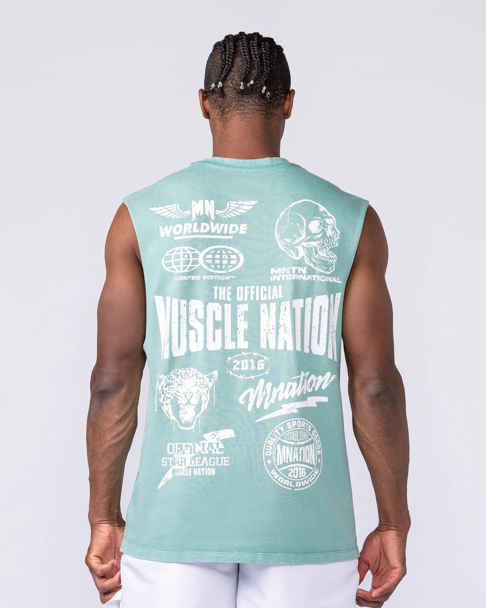 Archives Vintage Muscle Tank - Washed Alpine sold by Muscle Nation product image thumbnail 4