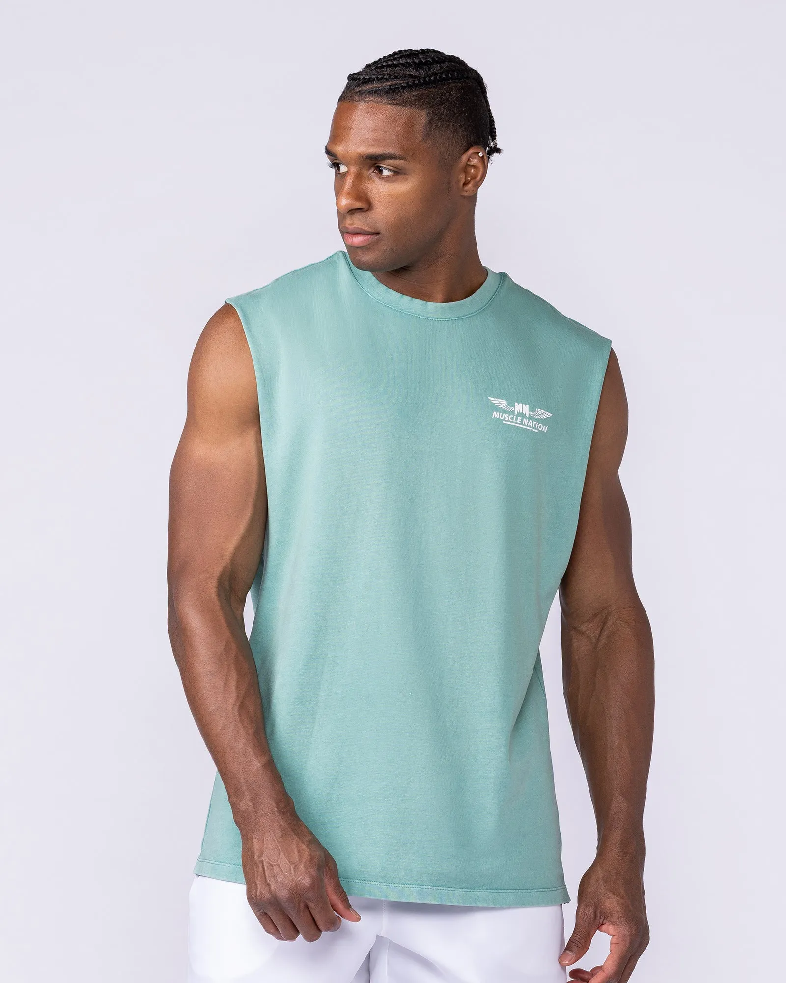 Archives Vintage Muscle Tank - Washed Alpine sold by Muscle Nation product image thumbnail 2