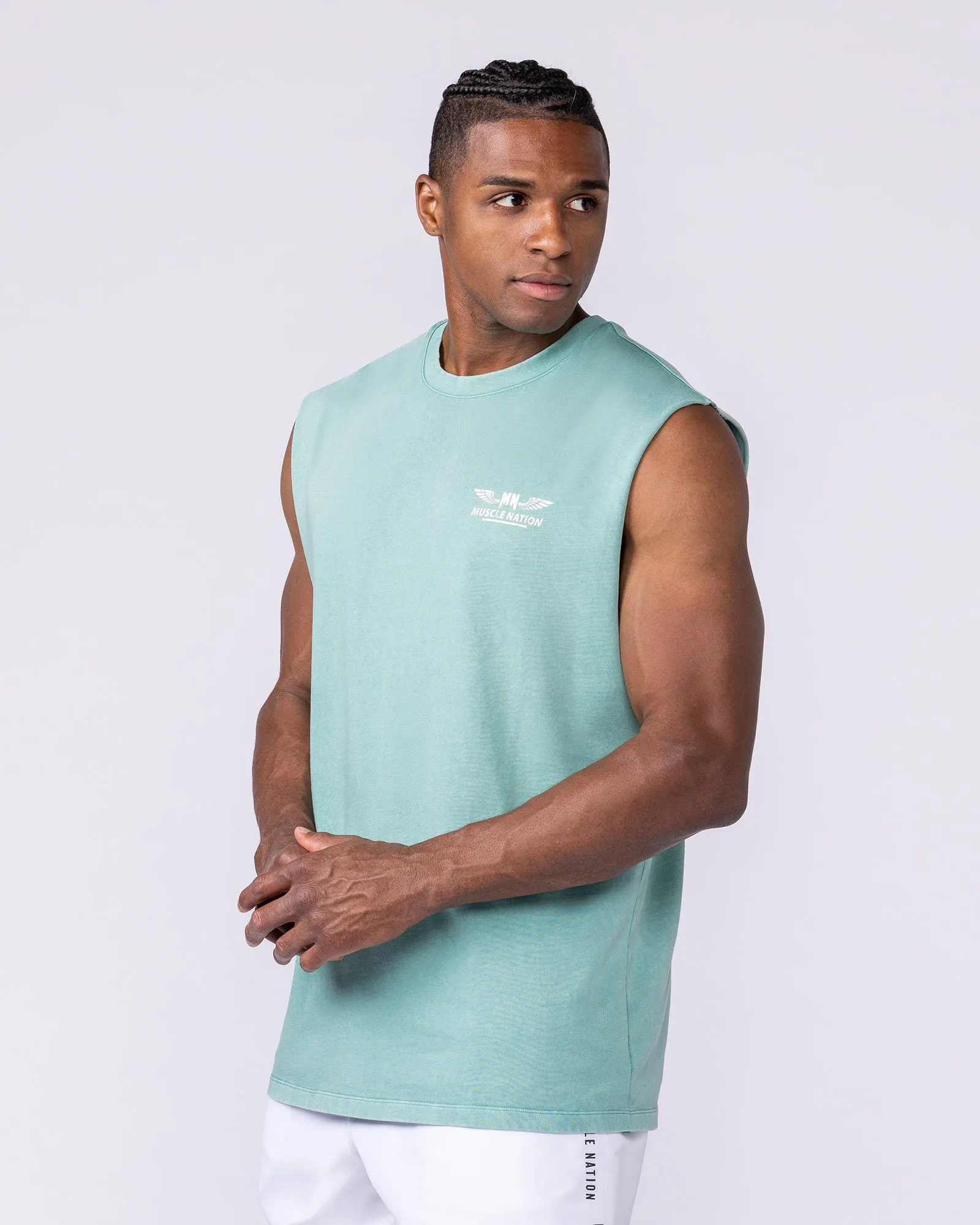 Archives Vintage Muscle Tank - Washed Alpine sold by Muscle Nation product image thumbnail 3