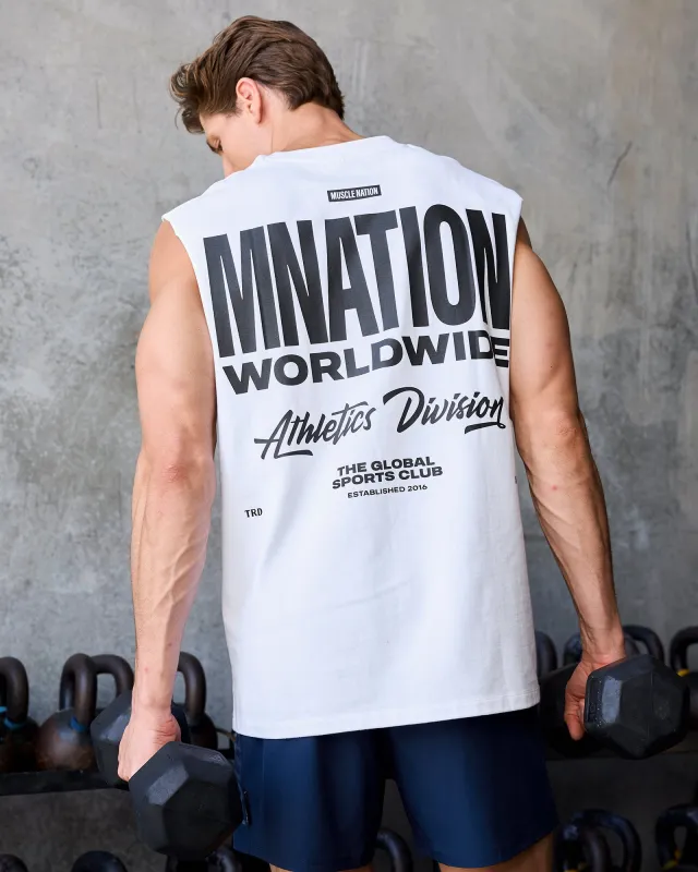 Athletic Division Muscle Tank - White sold by Muscle Nation