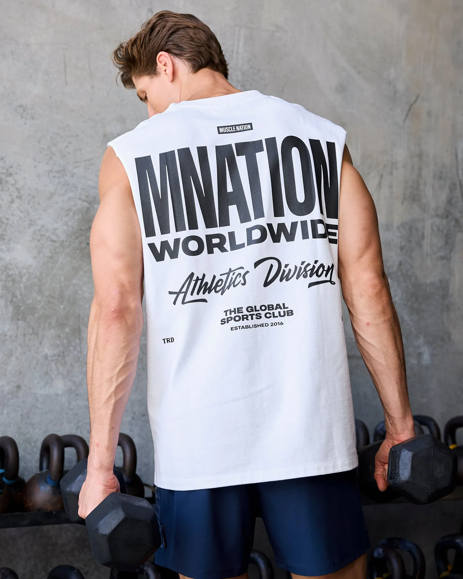 Athletic Division Muscle Tank - White sold by Muscle Nation