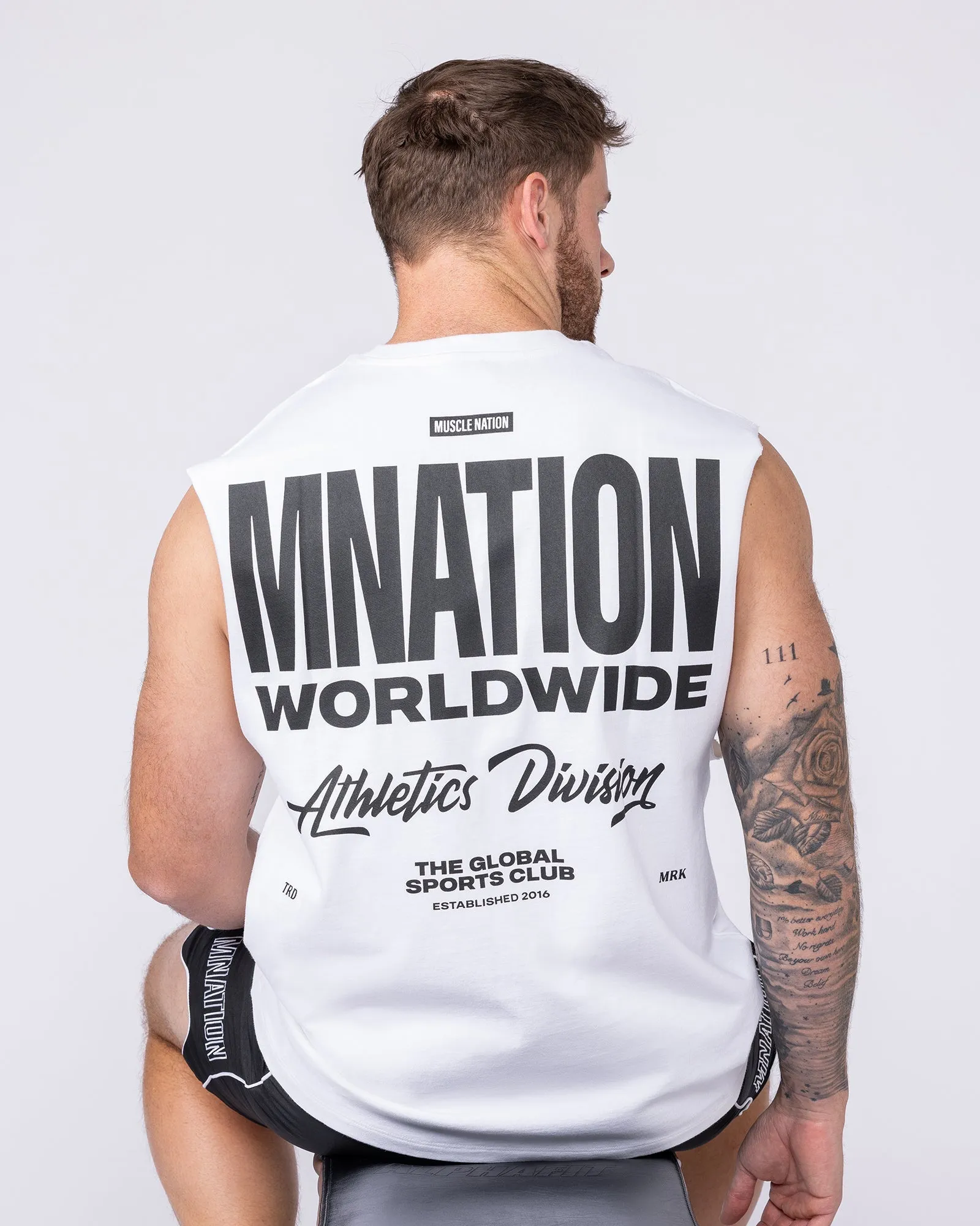 Athletic Division Muscle Tank - White sold by Muscle Nation product image thumbnail 2