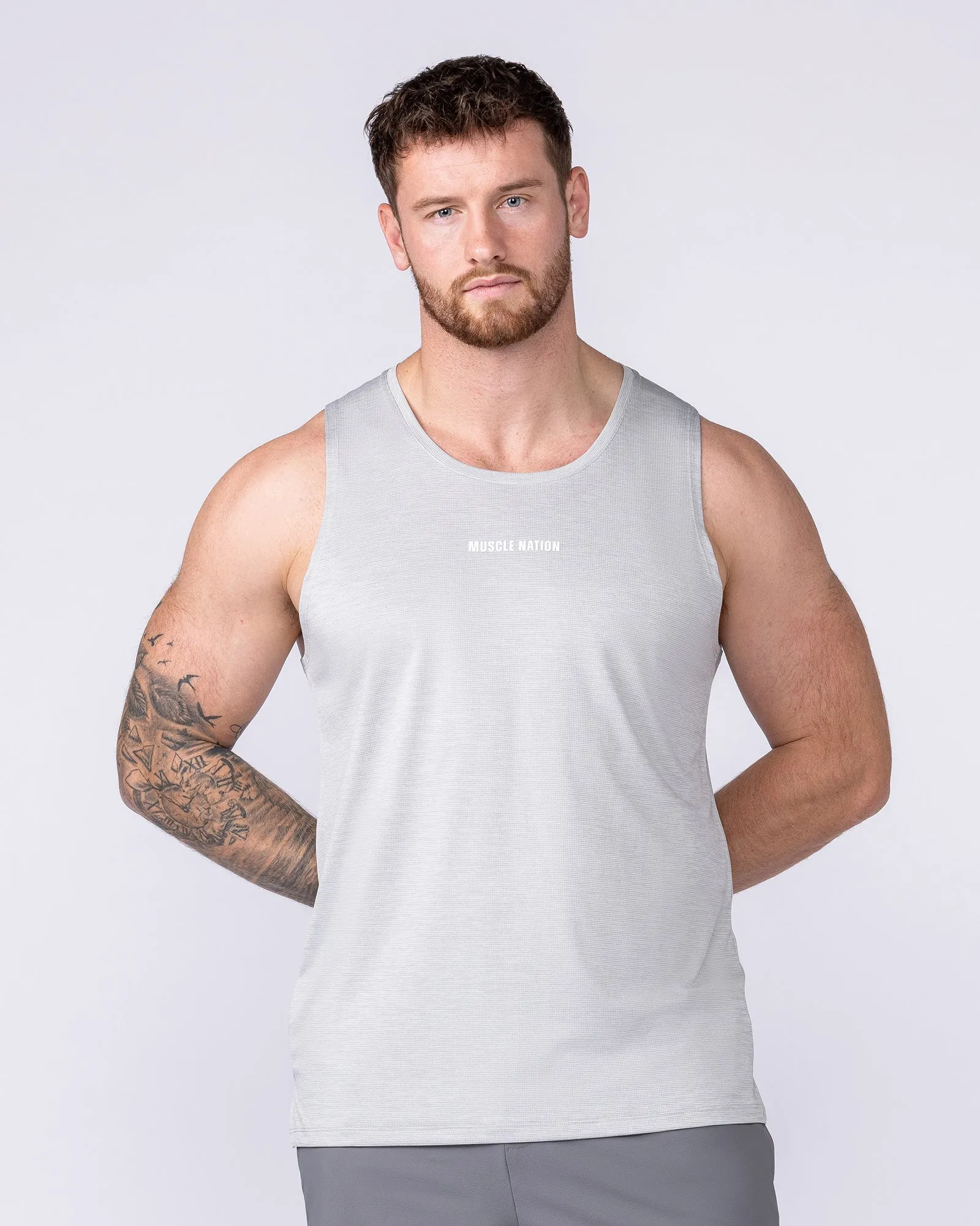 Aero Active Tank - Quiet Grey sold by Muscle Nation product image thumbnail 2