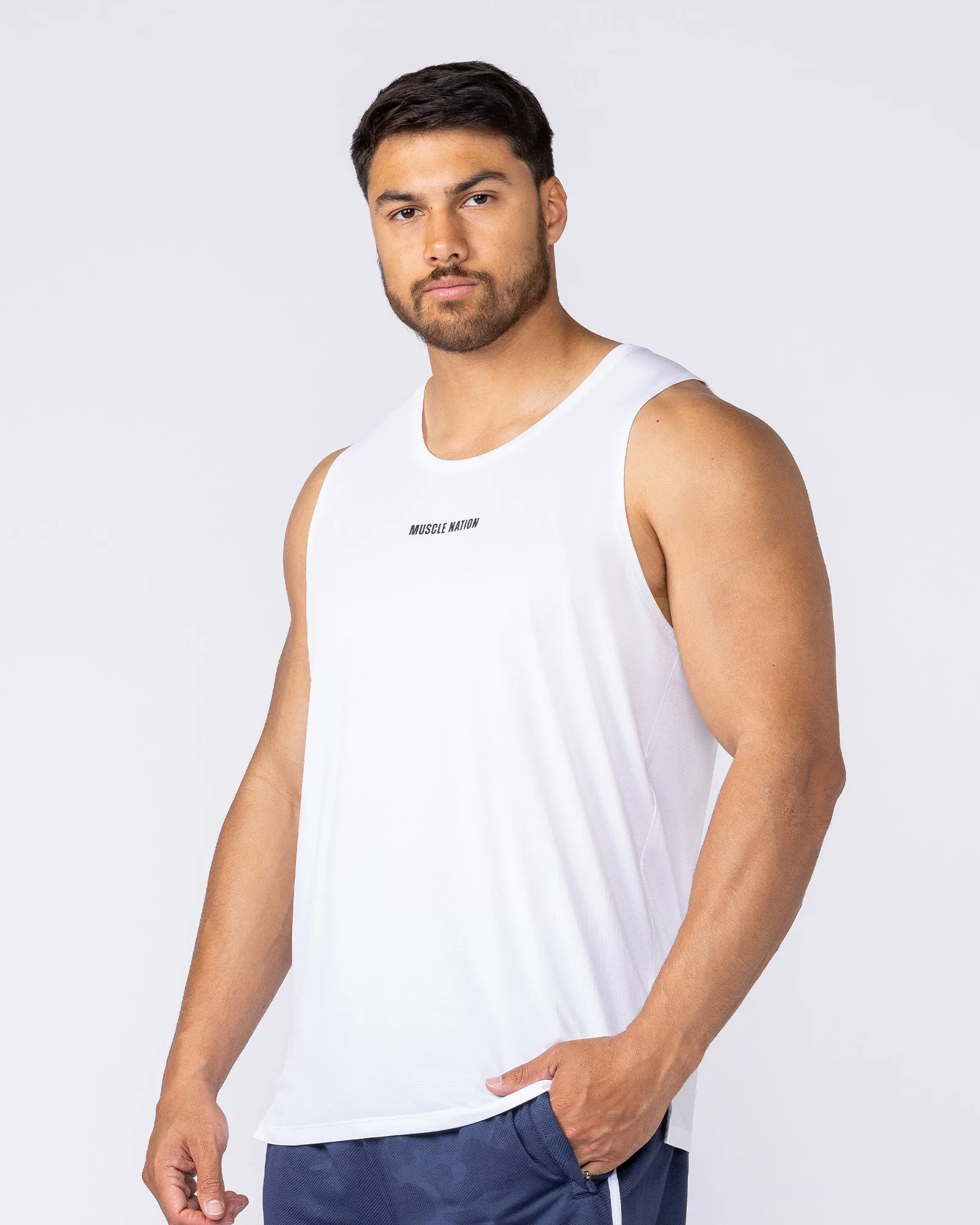 Aero Active Tank - White sold by Muscle Nation product image thumbnail 4
