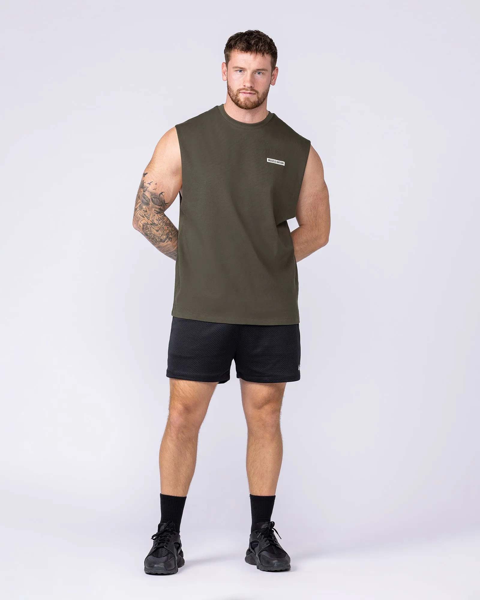 Athletic Division Muscle Tank - Dark Khaki sold by Muscle Nation product image thumbnail 5