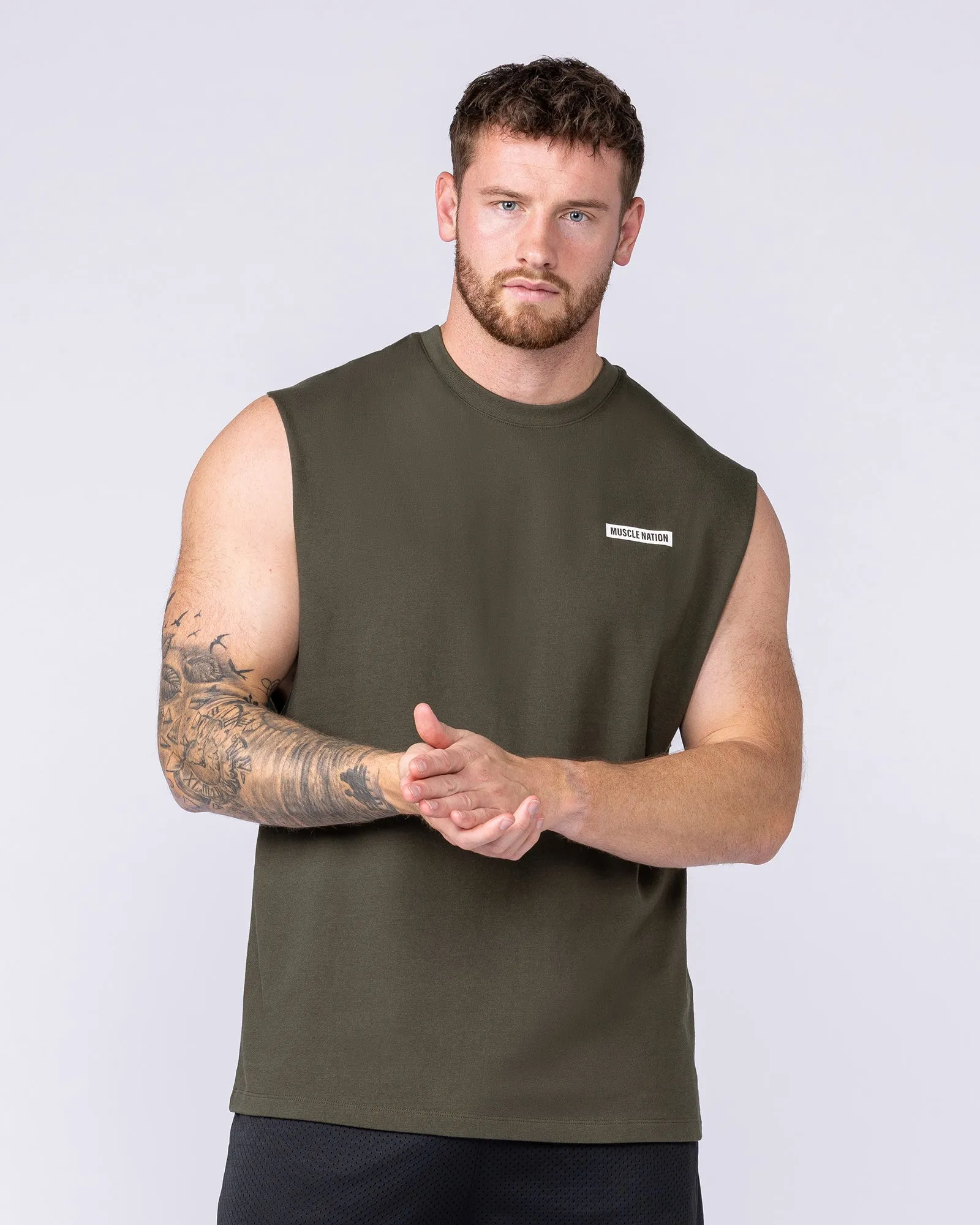 Athletic Division Muscle Tank - Dark Khaki sold by Muscle Nation product image thumbnail 2