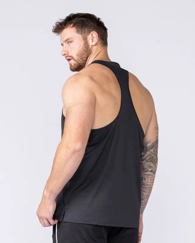 Aero Y Back Singlet - Black sold by Muscle Nation
