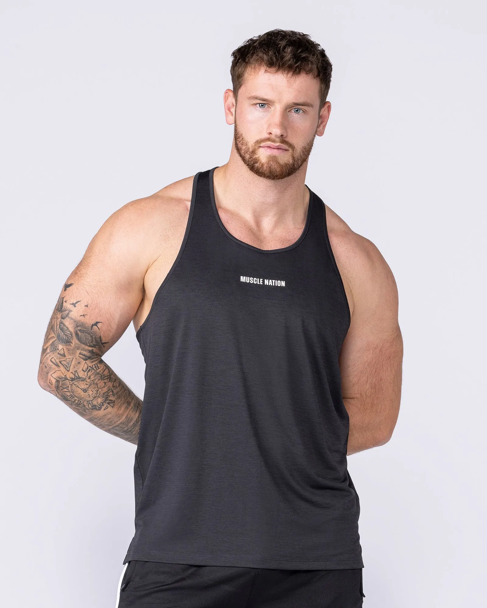 Aero Y Back Singlet - Black sold by Muscle Nation product image thumbnail 2