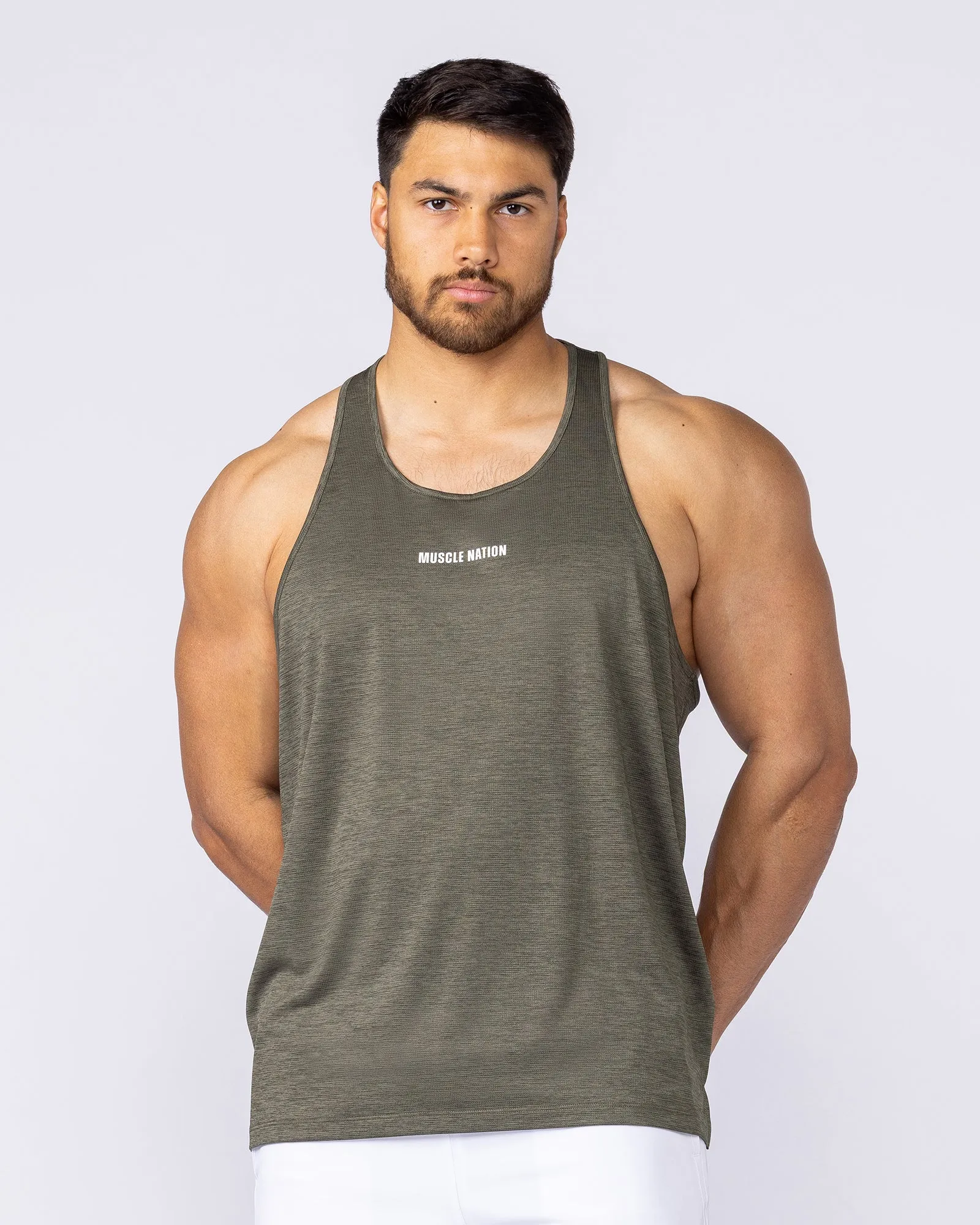 Aero Y Back Singlet - Khaki sold by Muscle Nation product image thumbnail 3