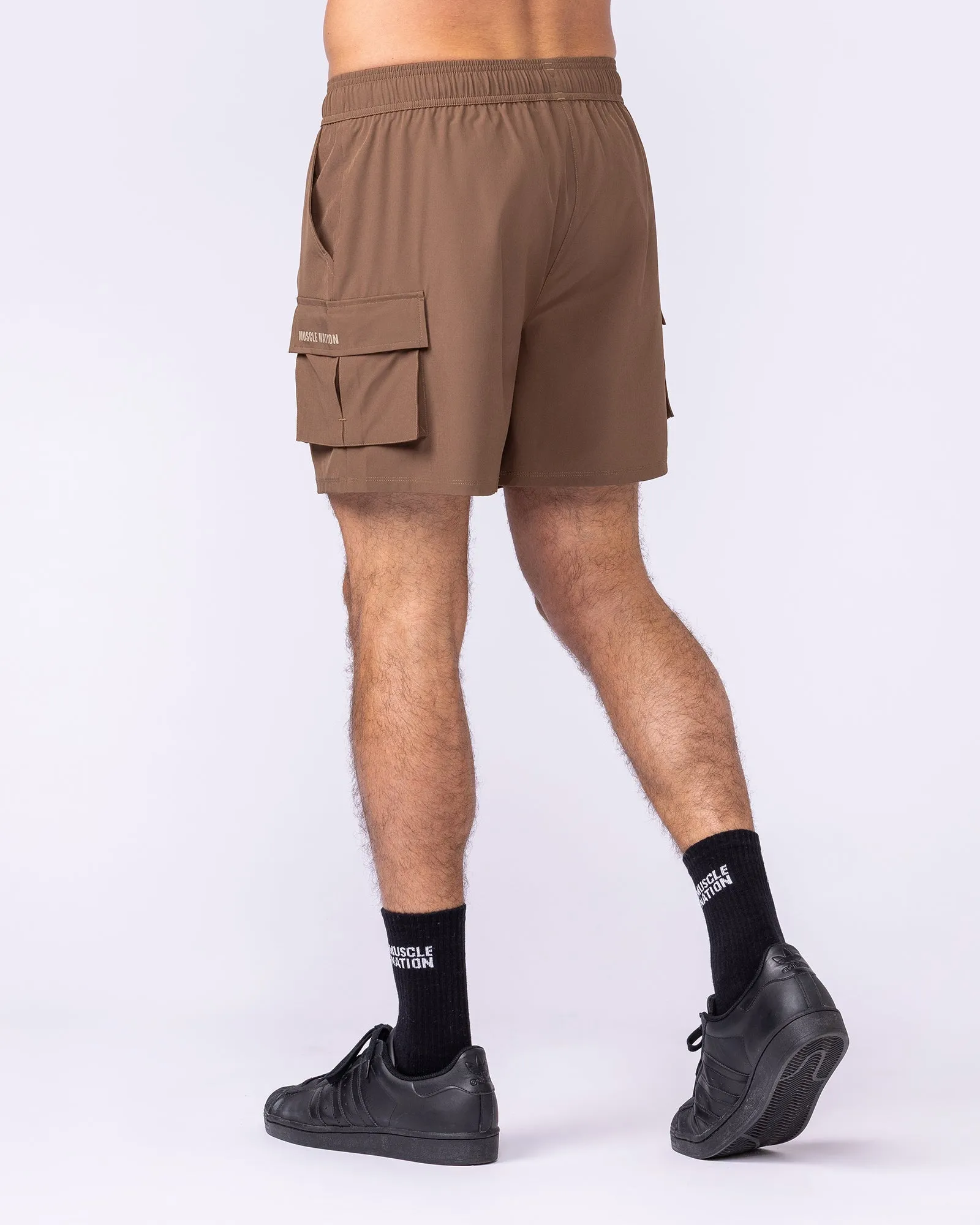 Active Cargo 5" Shorts - Hazelnut sold by Muscle Nation product image thumbnail 5