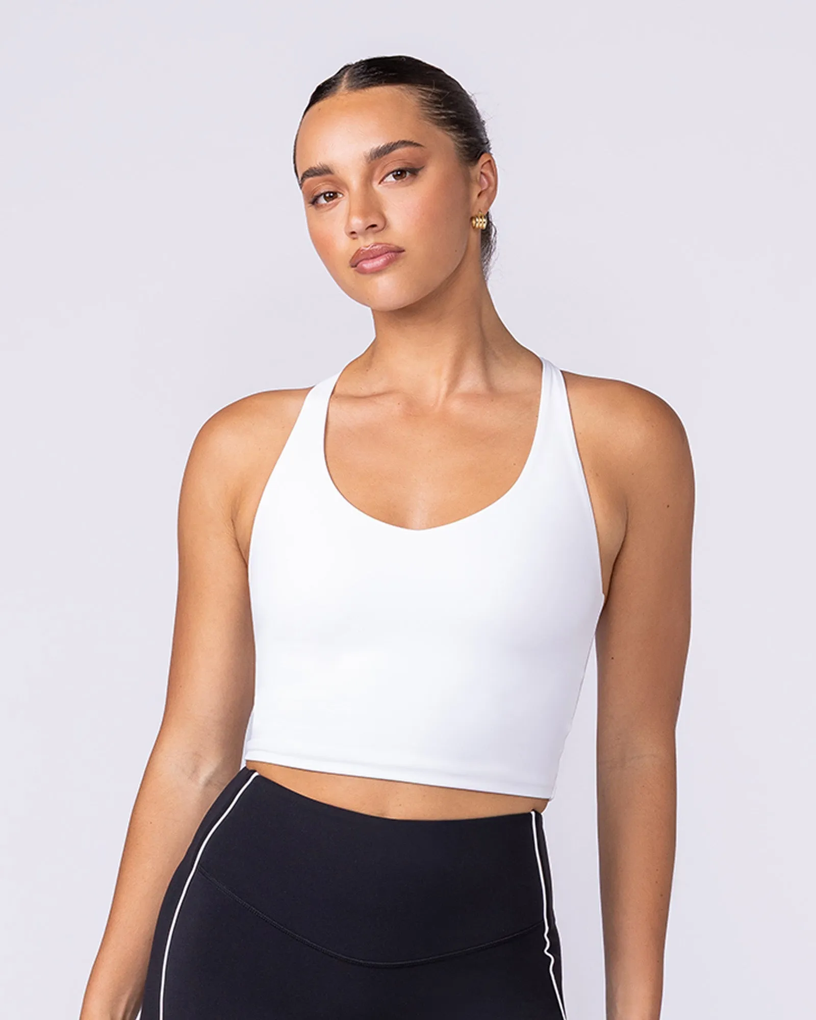 Active Form Cropped Tank - White sold by Muscle Nation