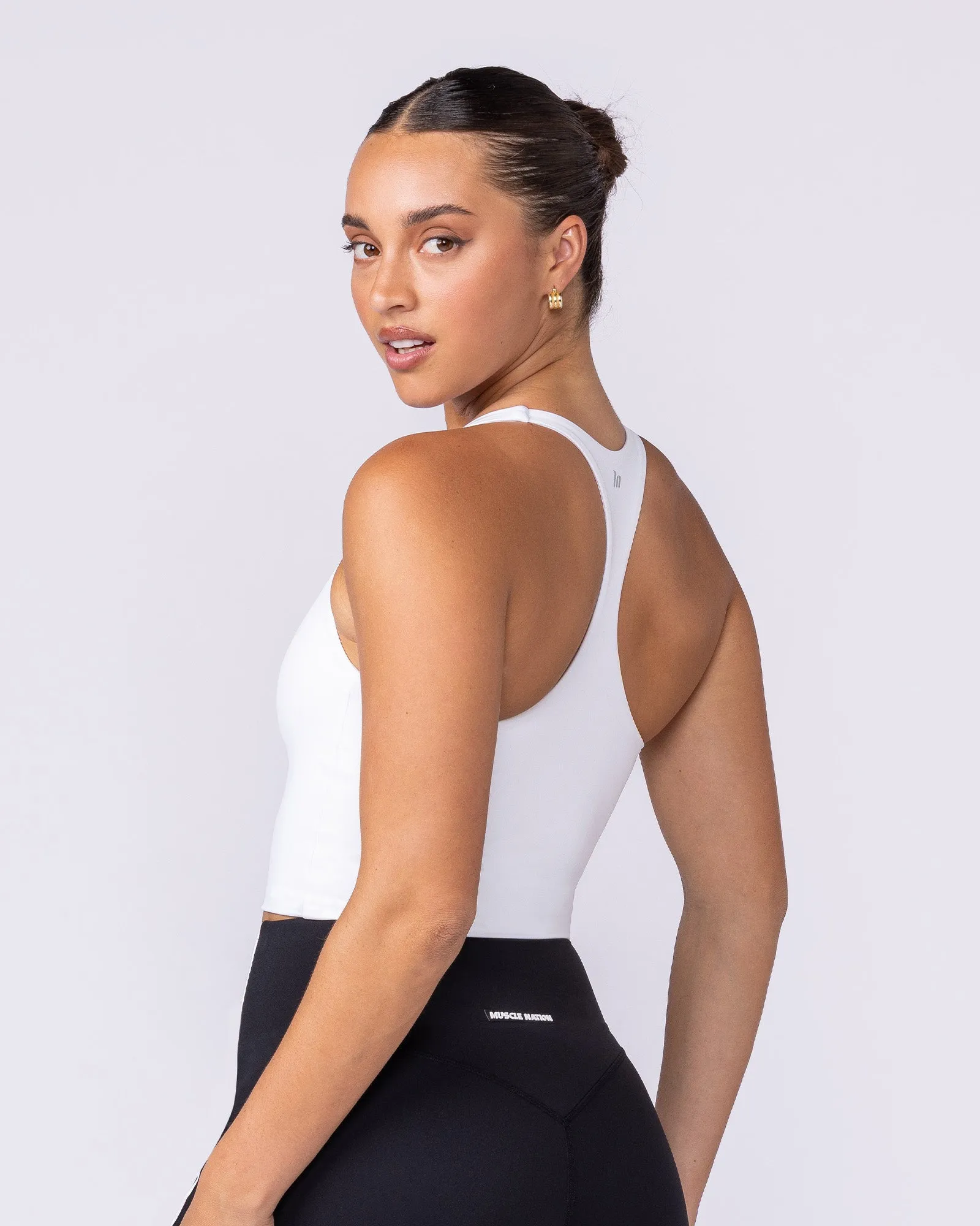 Active Form Cropped Tank - White sold by Muscle Nation product image thumbnail 2