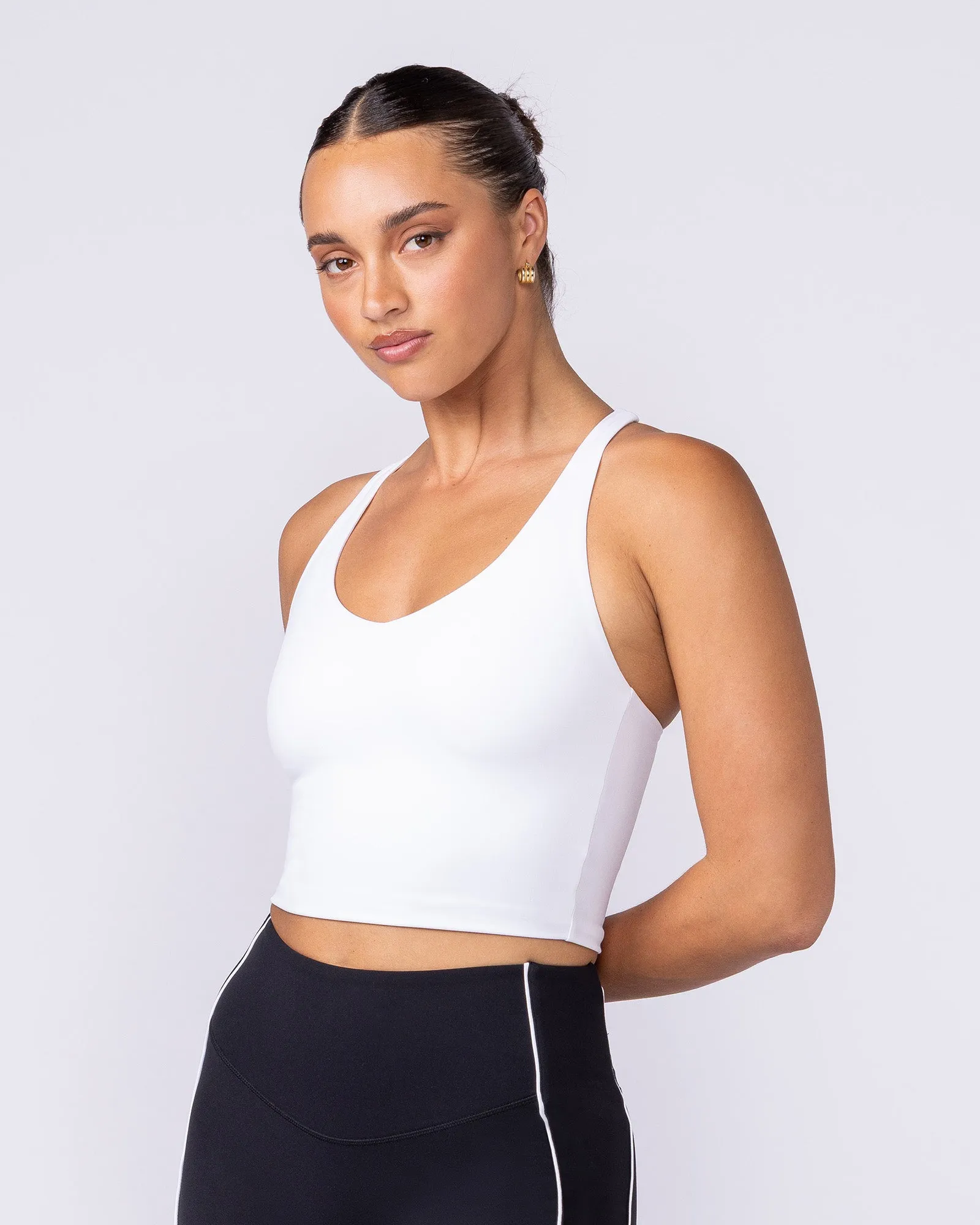 Active Form Cropped Tank - White sold by Muscle Nation product image thumbnail 3