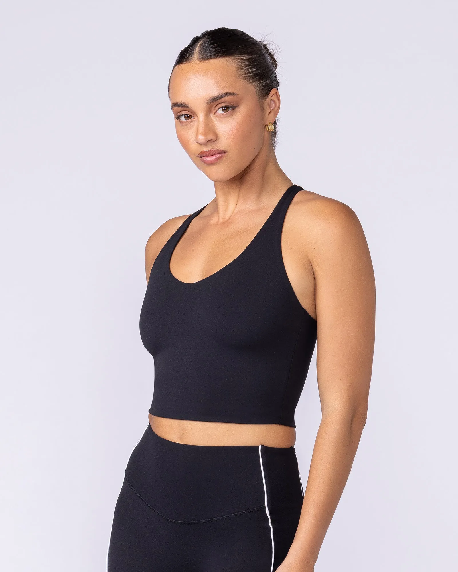 Active Form Cropped Tank - Black sold by Muscle Nation