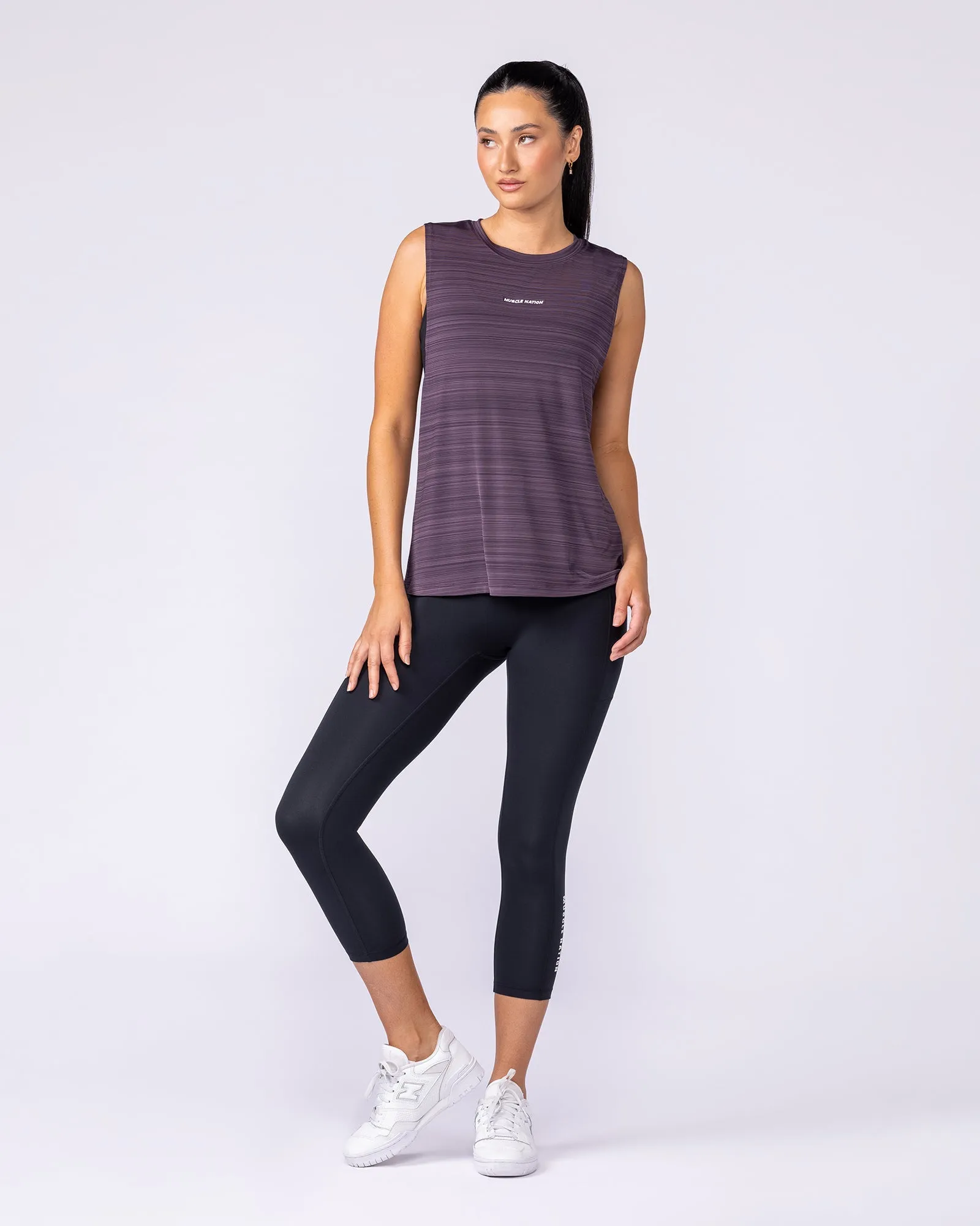 Active Drop Arm Training Tank - Midnight Plum sold by Muscle Nation product image thumbnail 5