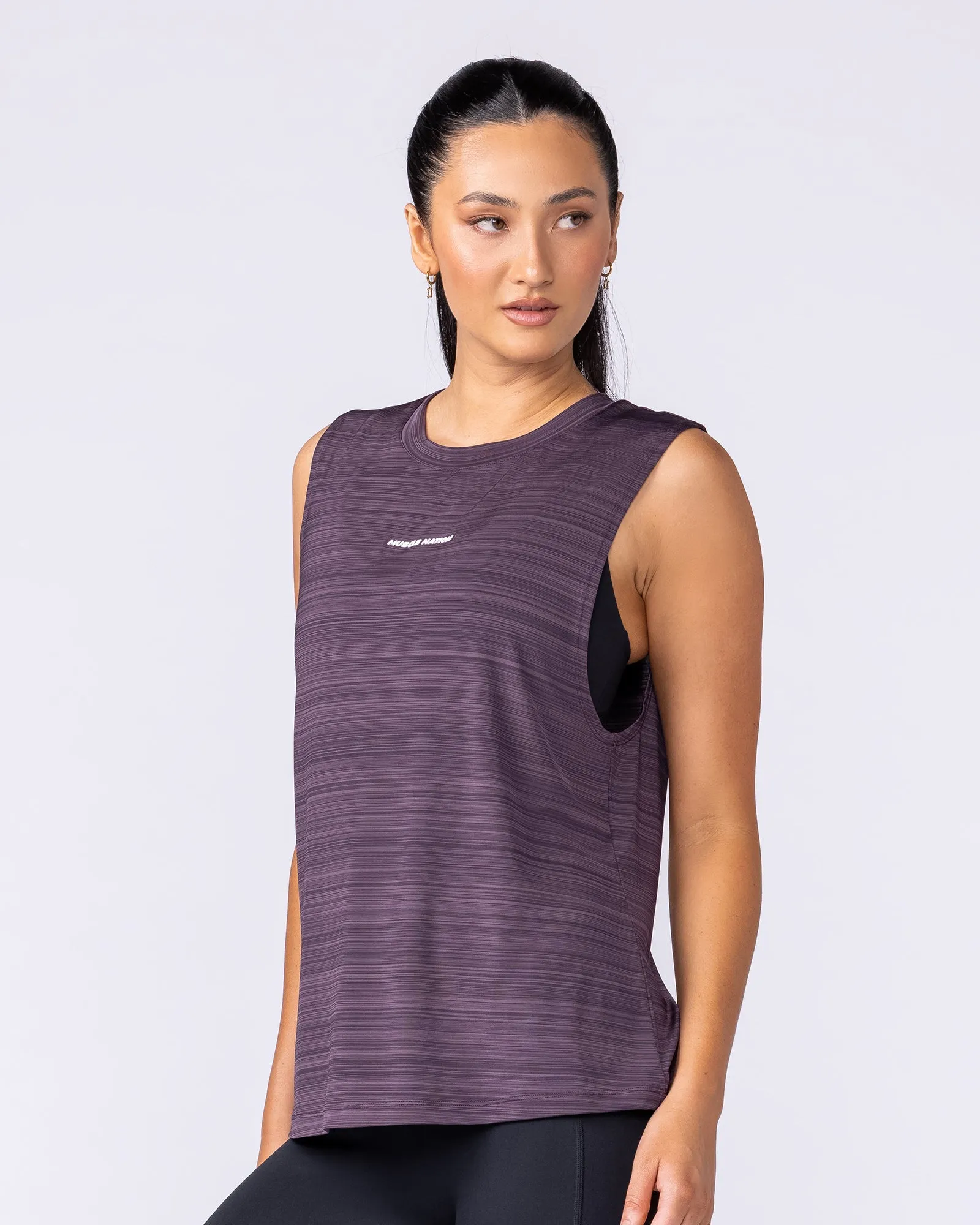 Active Drop Arm Training Tank - Midnight Plum sold by Muscle Nation product image thumbnail 3