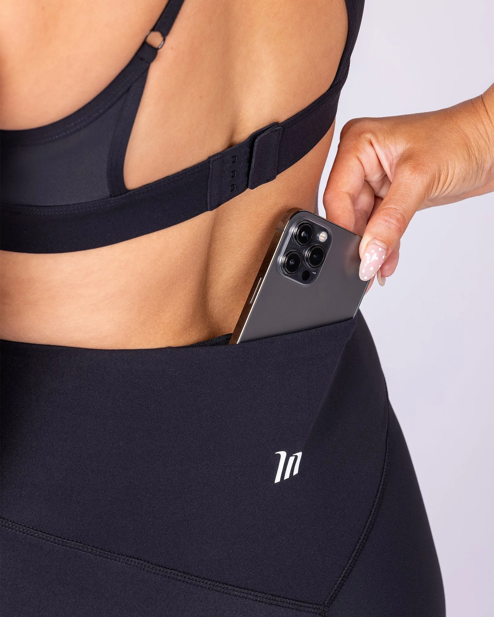 Aura Back Pocket 7/8 Leggings - Black sold by Muscle Nation product image thumbnail 2