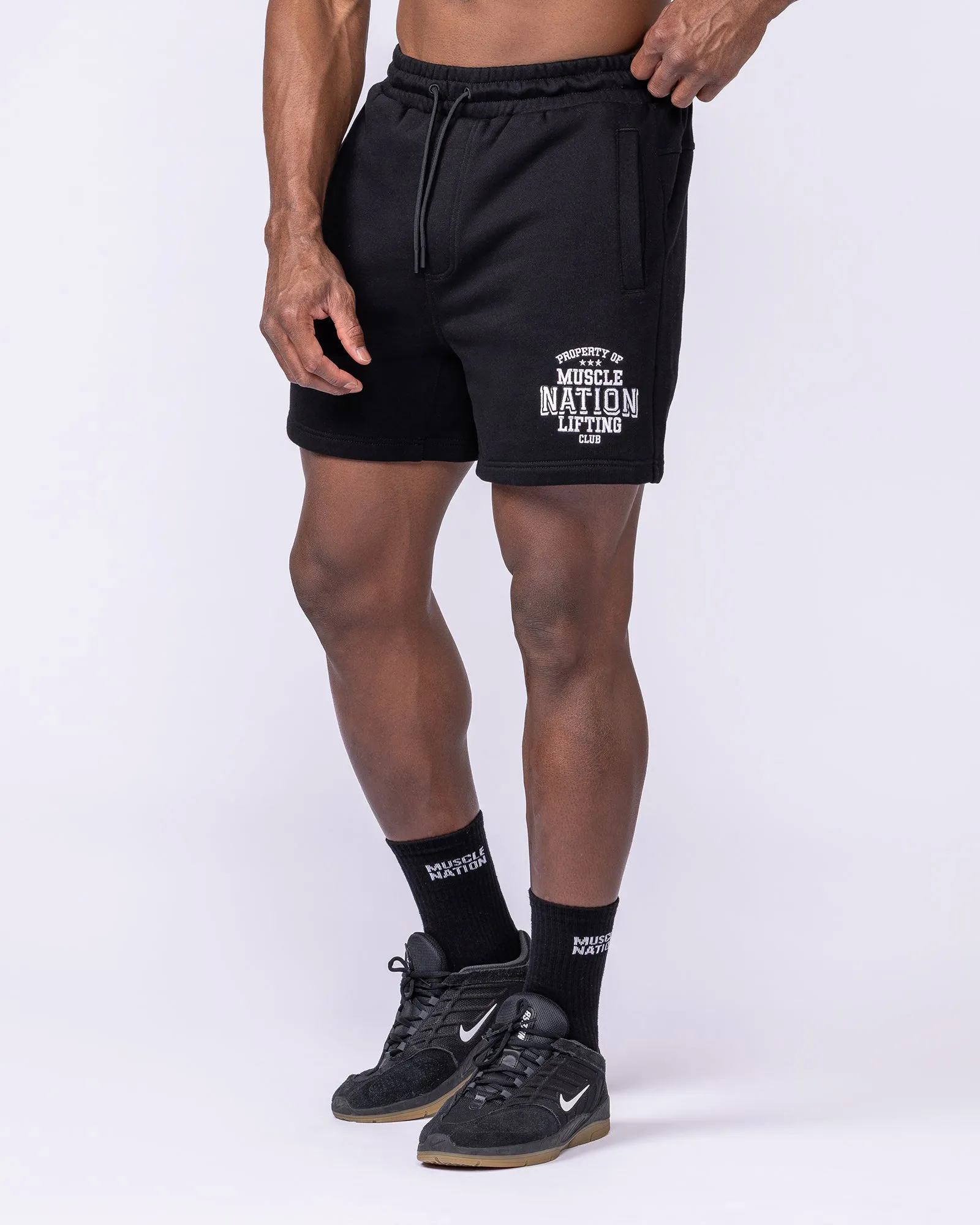 Archives Sweat 5" Shorts - Black sold by Muscle Nation