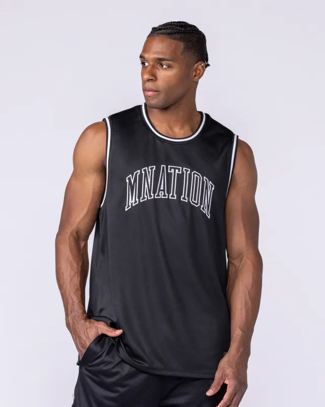 Varsity Basketball Jersey - Black sold by Muscle Nation