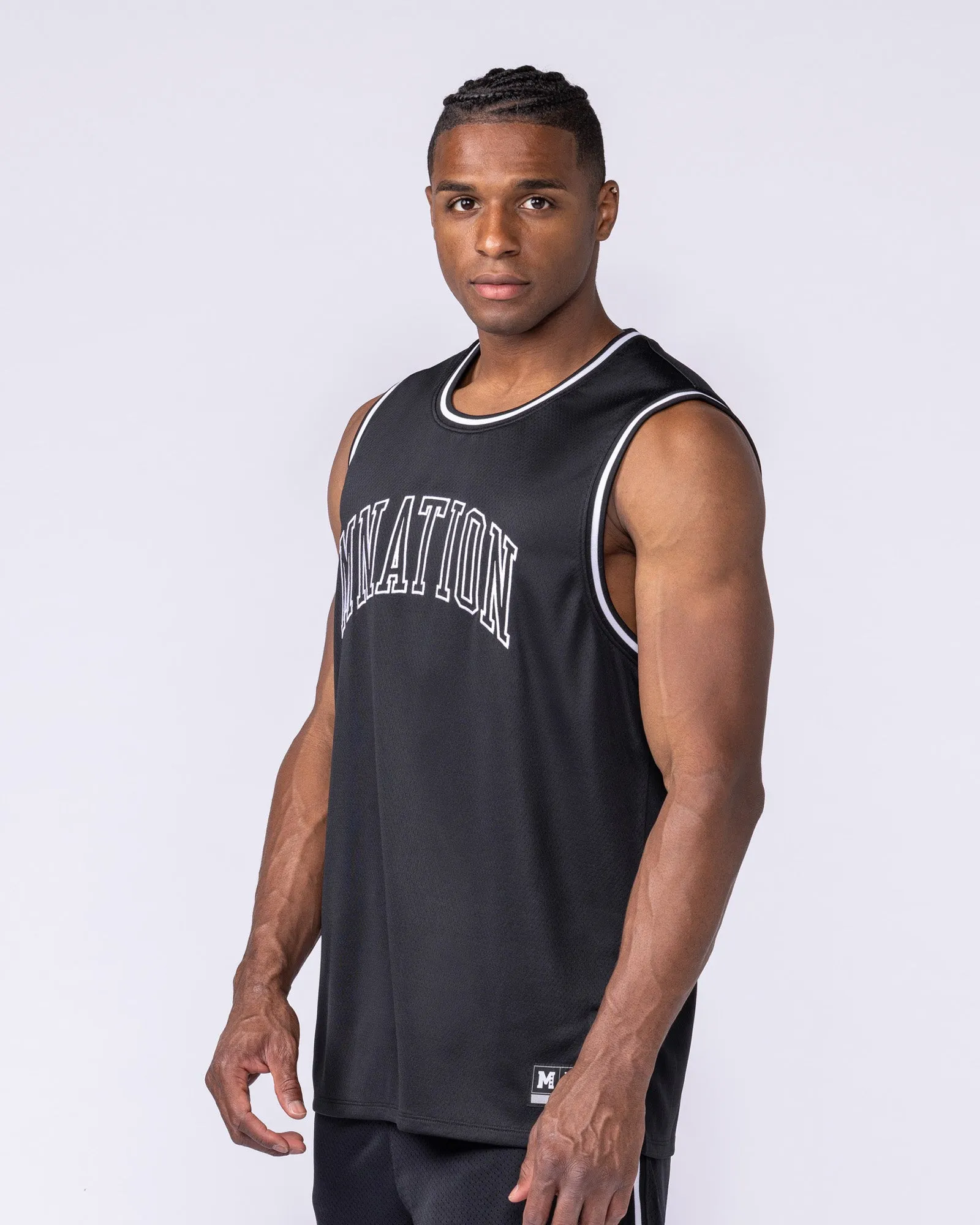 Varsity Basketball Jersey - Black sold by Muscle Nation product image thumbnail 3