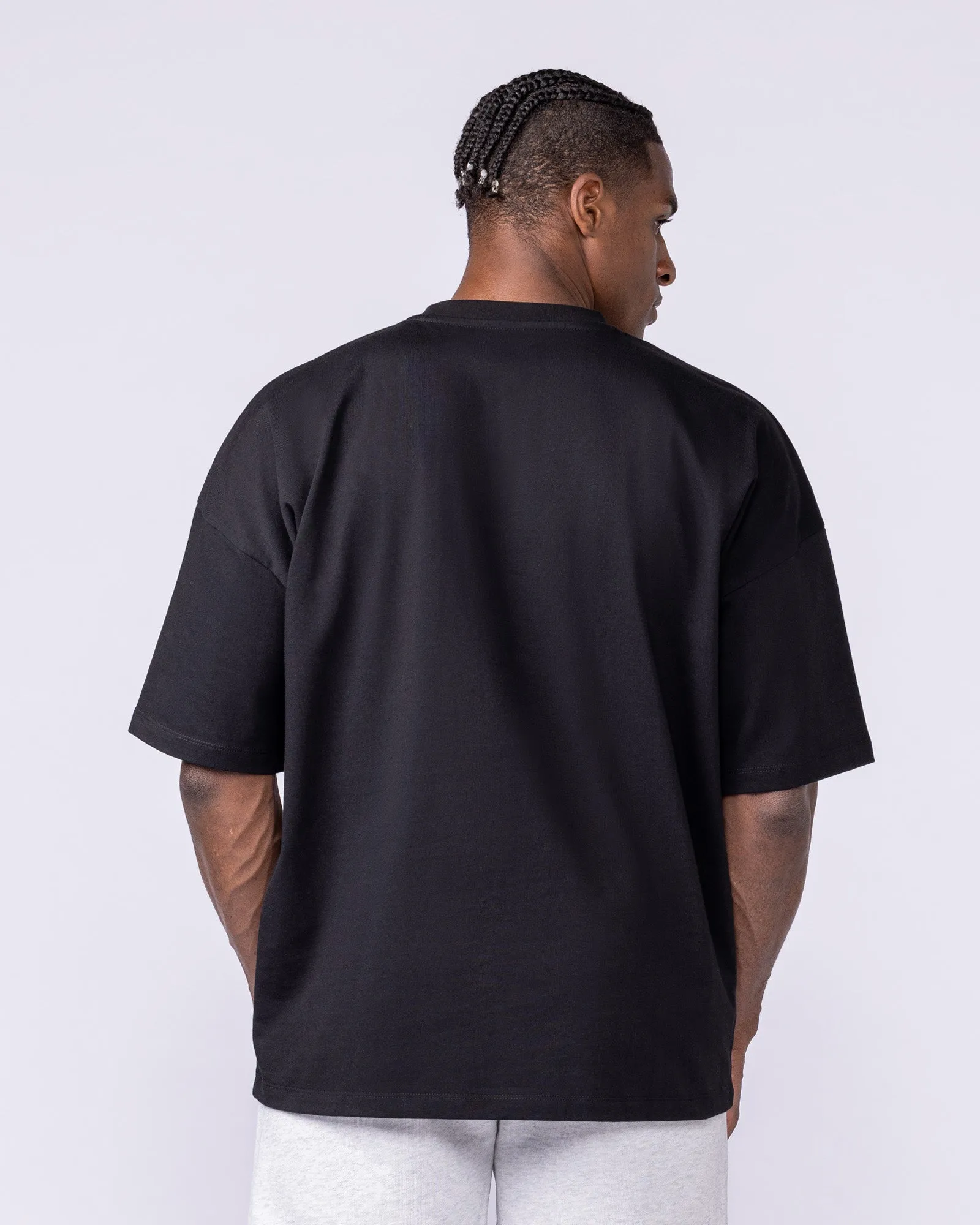 Varsity Oversized Boxy Tee - Black sold by Muscle Nation product image thumbnail 4