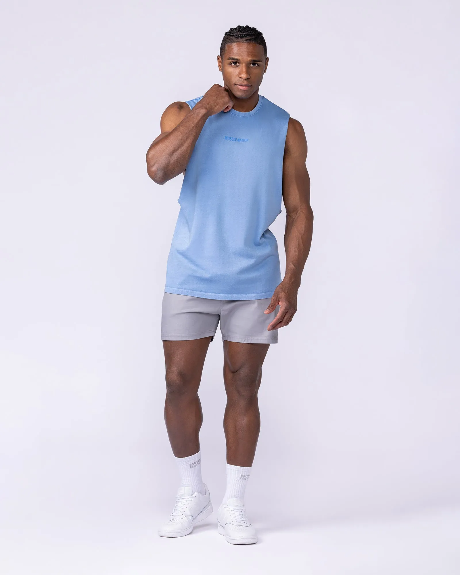 Vintage Training Drop Arm Tank - Washed Pacific sold by Muscle Nation product image thumbnail 5