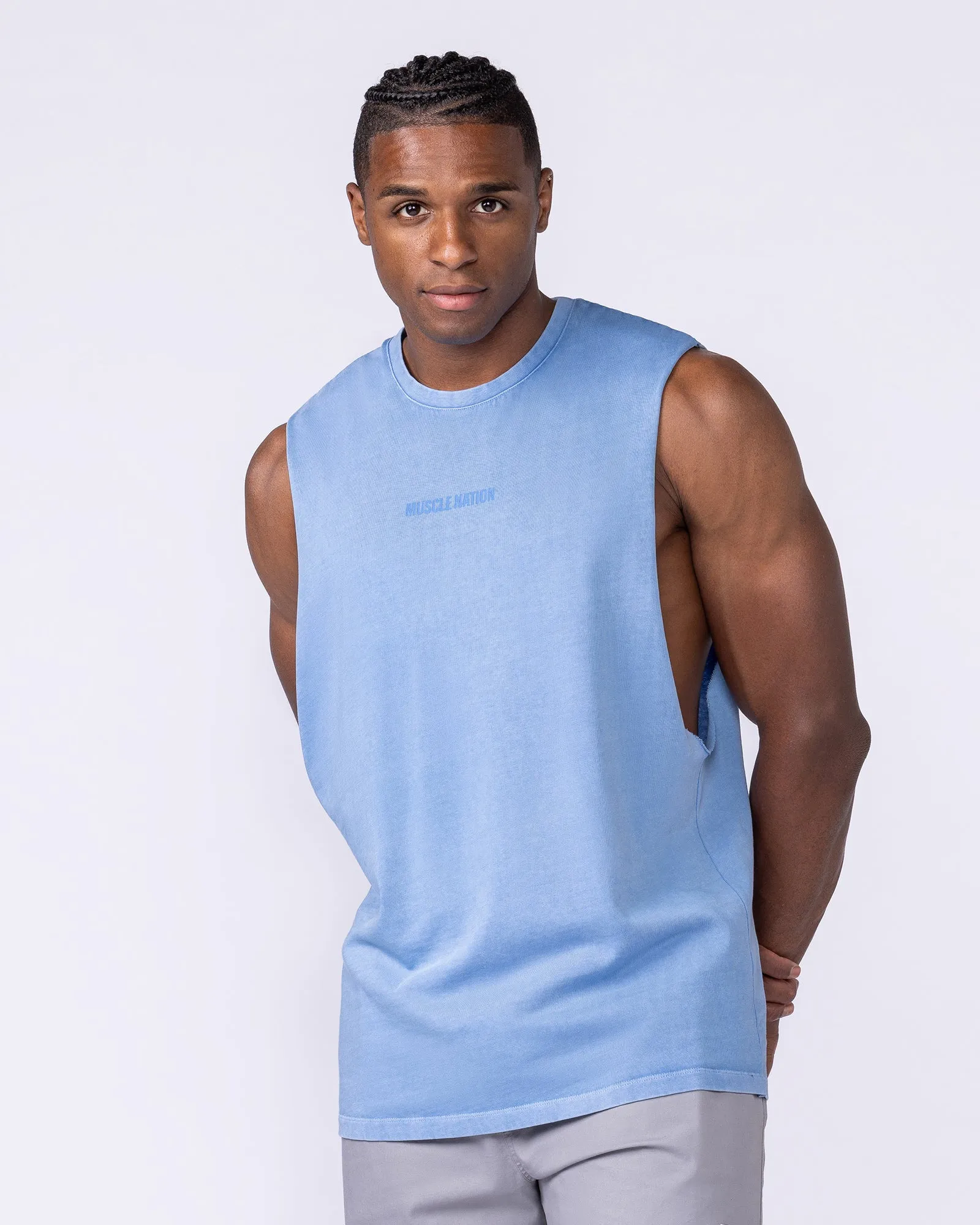Vintage Training Drop Arm Tank - Washed Pacific sold by Muscle Nation product image thumbnail 3